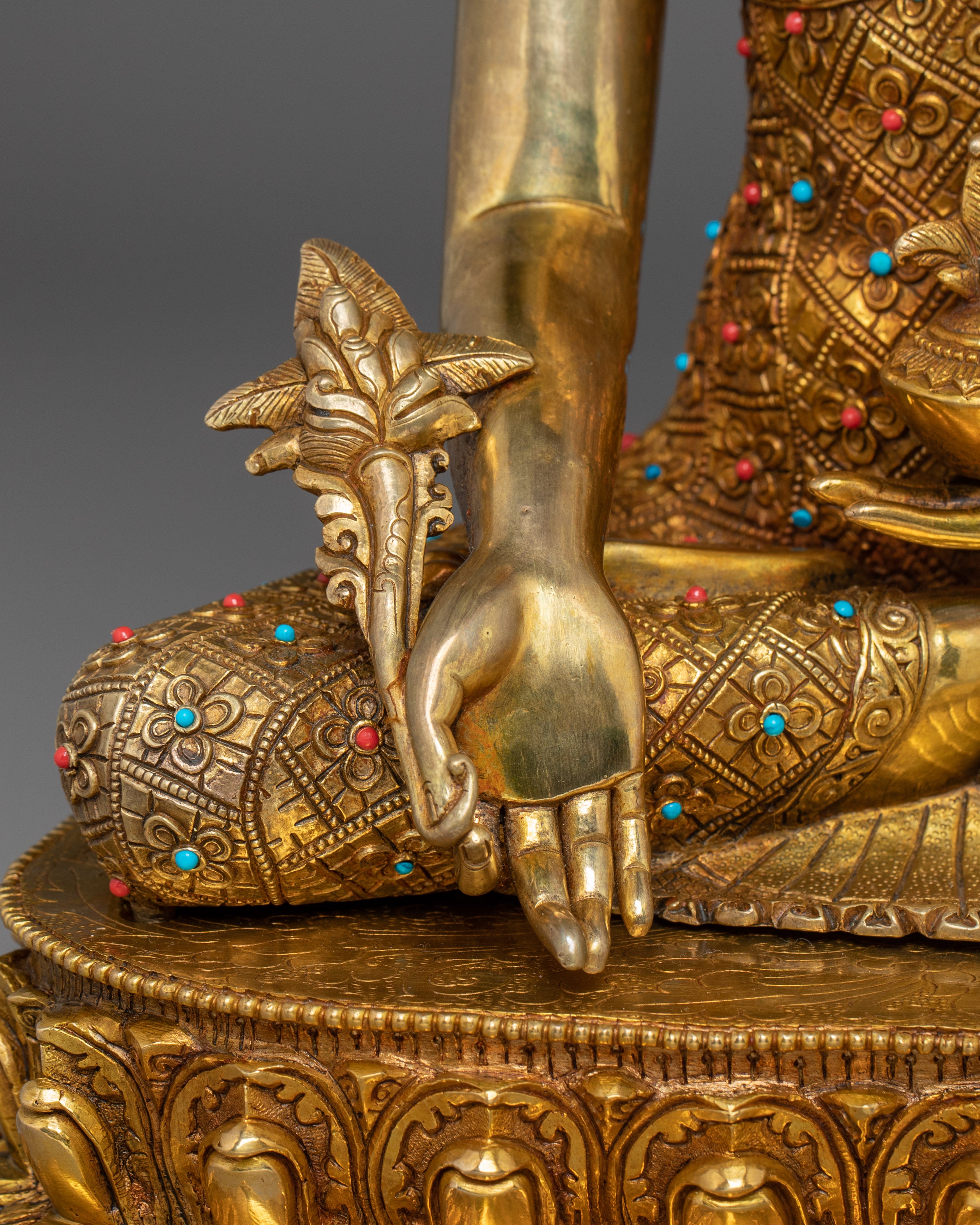 Handmade Buddha Trinity Statue: Three Buddhas of Boundless Grace