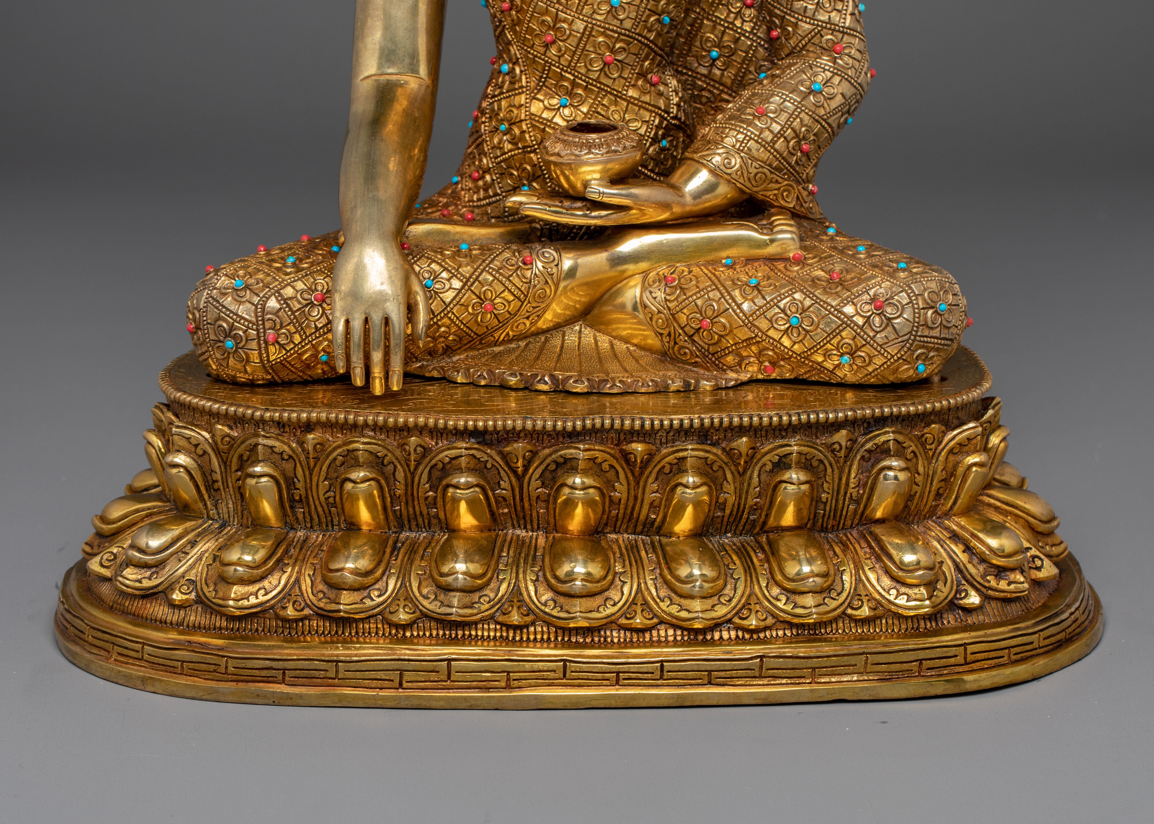 Handmade Buddha Trinity Statue: Three Buddhas of Boundless Grace