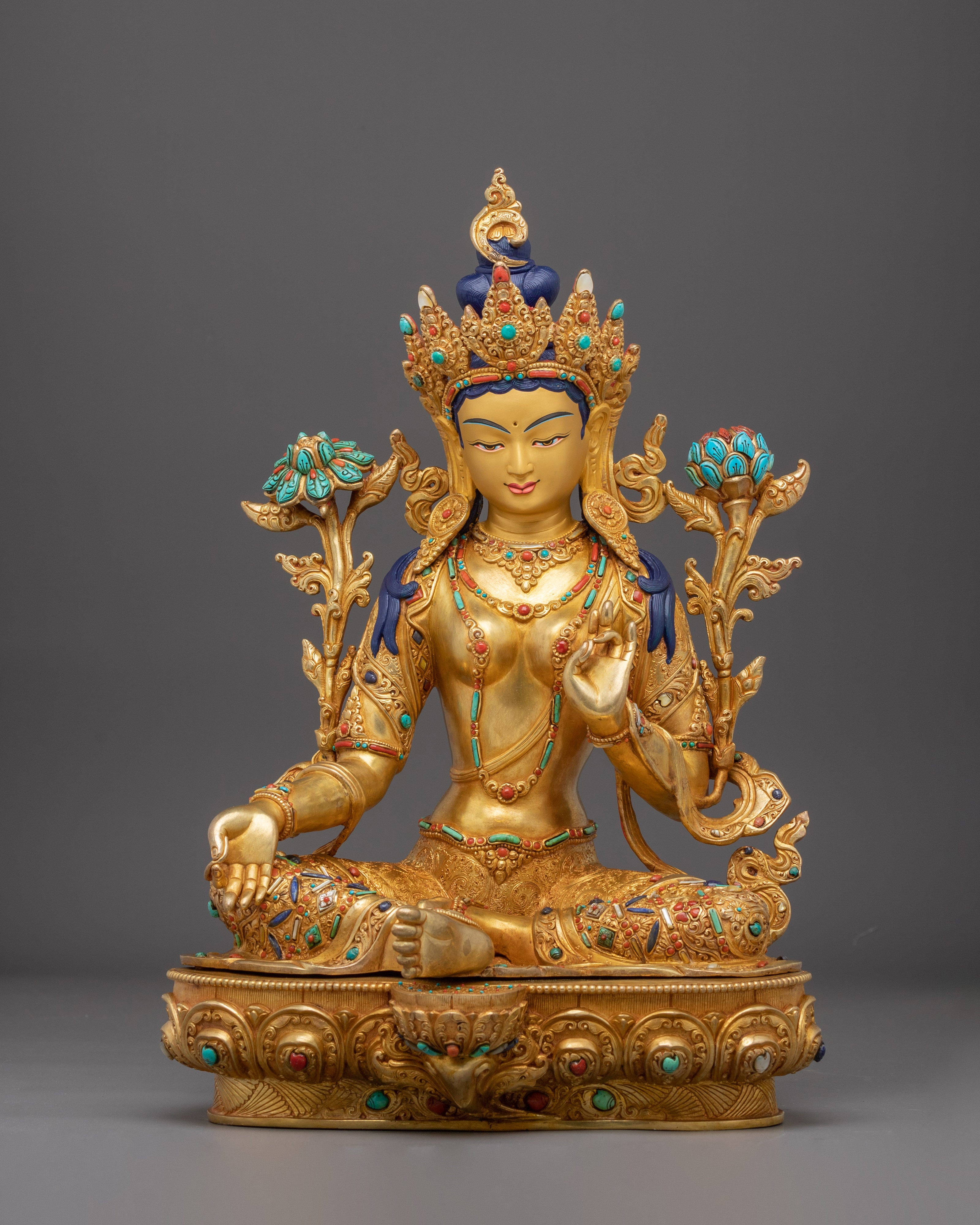 Green Tara Handmade Statue: Mother of Liberation