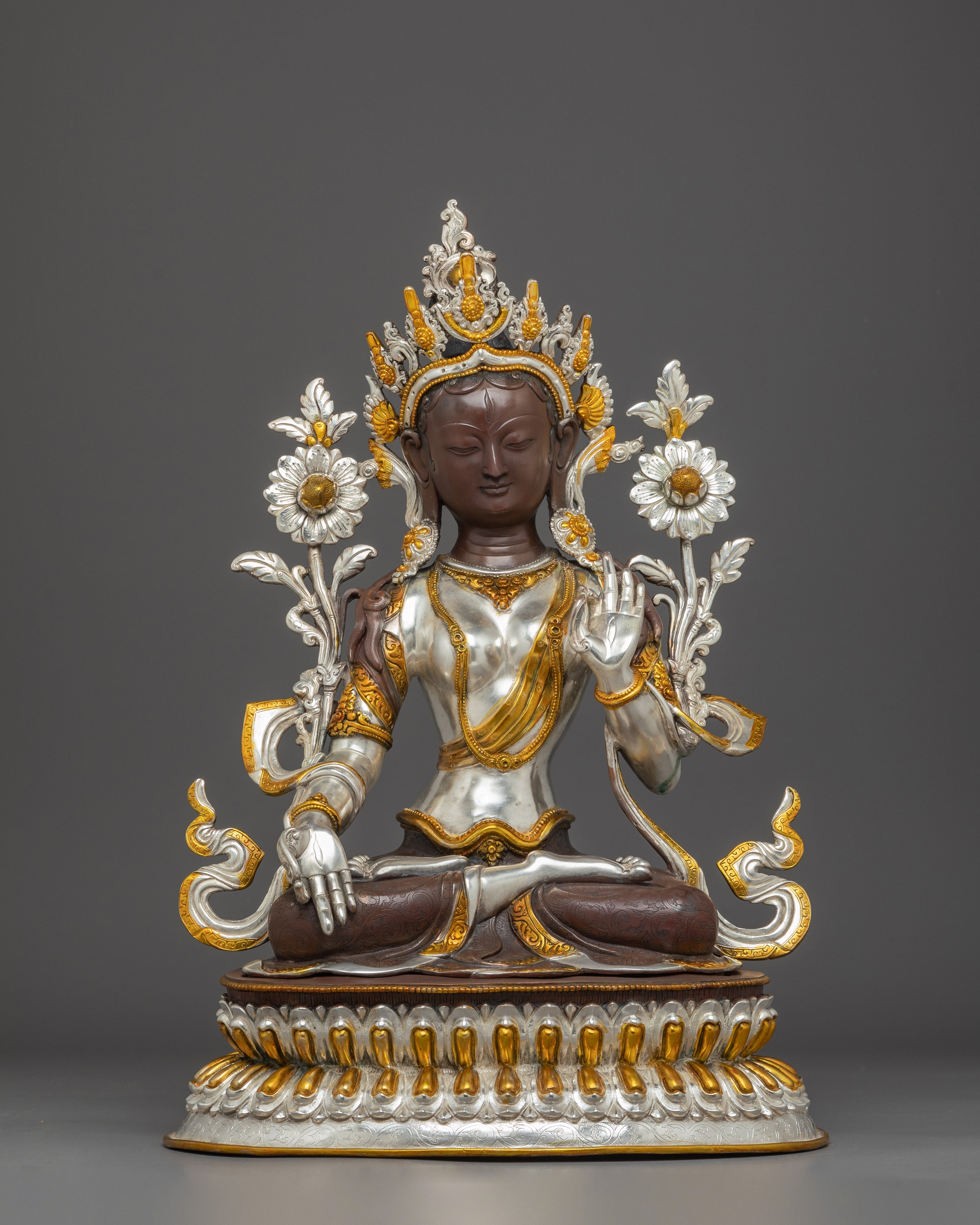 Figurine of Sita Tara Goddess | White Tara - Tibetan Healing Deity