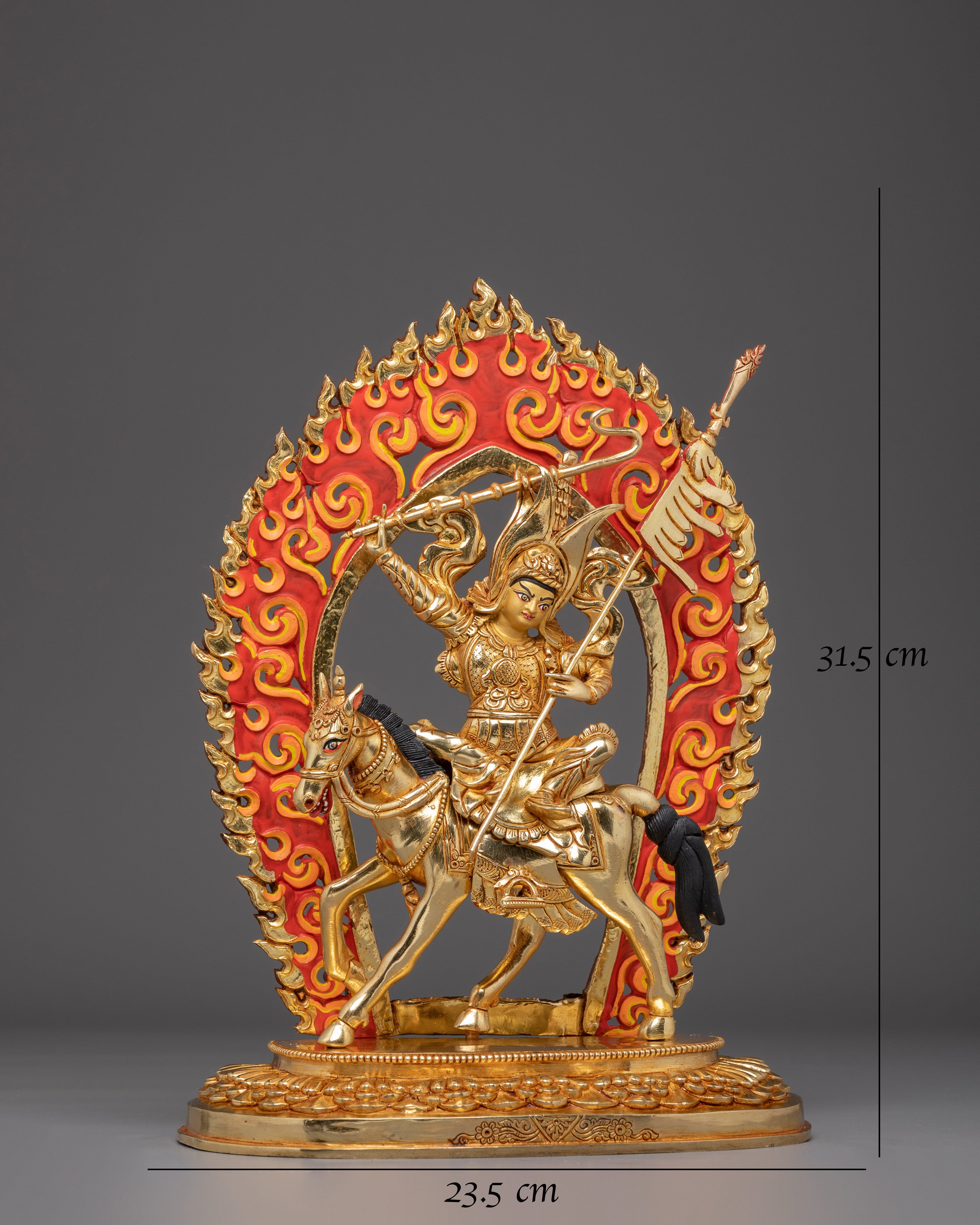 Himalayan King Gesar Statue | Handcrafted Nepali Artwork