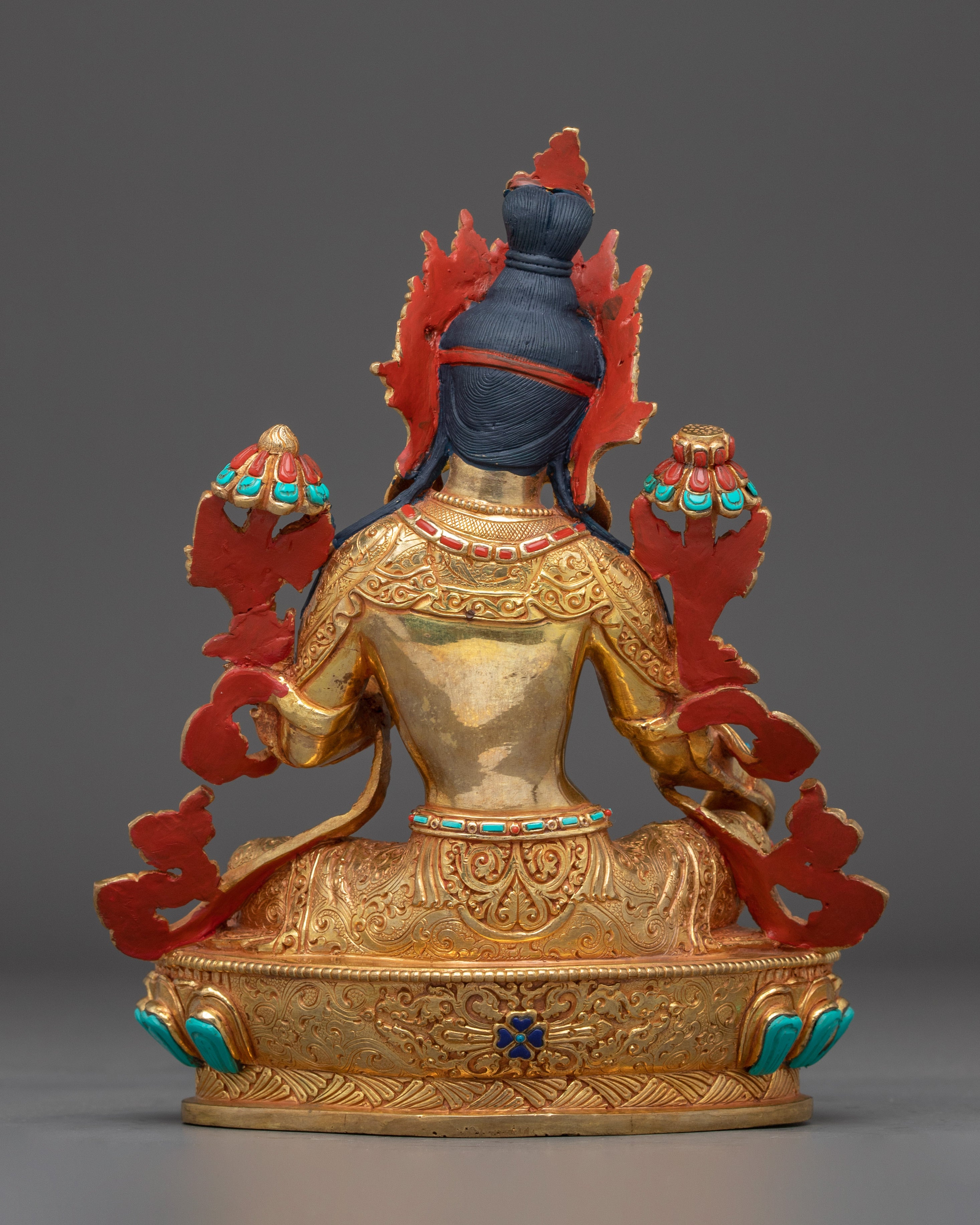 Enlightened Green Tara: Himalayan Nepali Statue