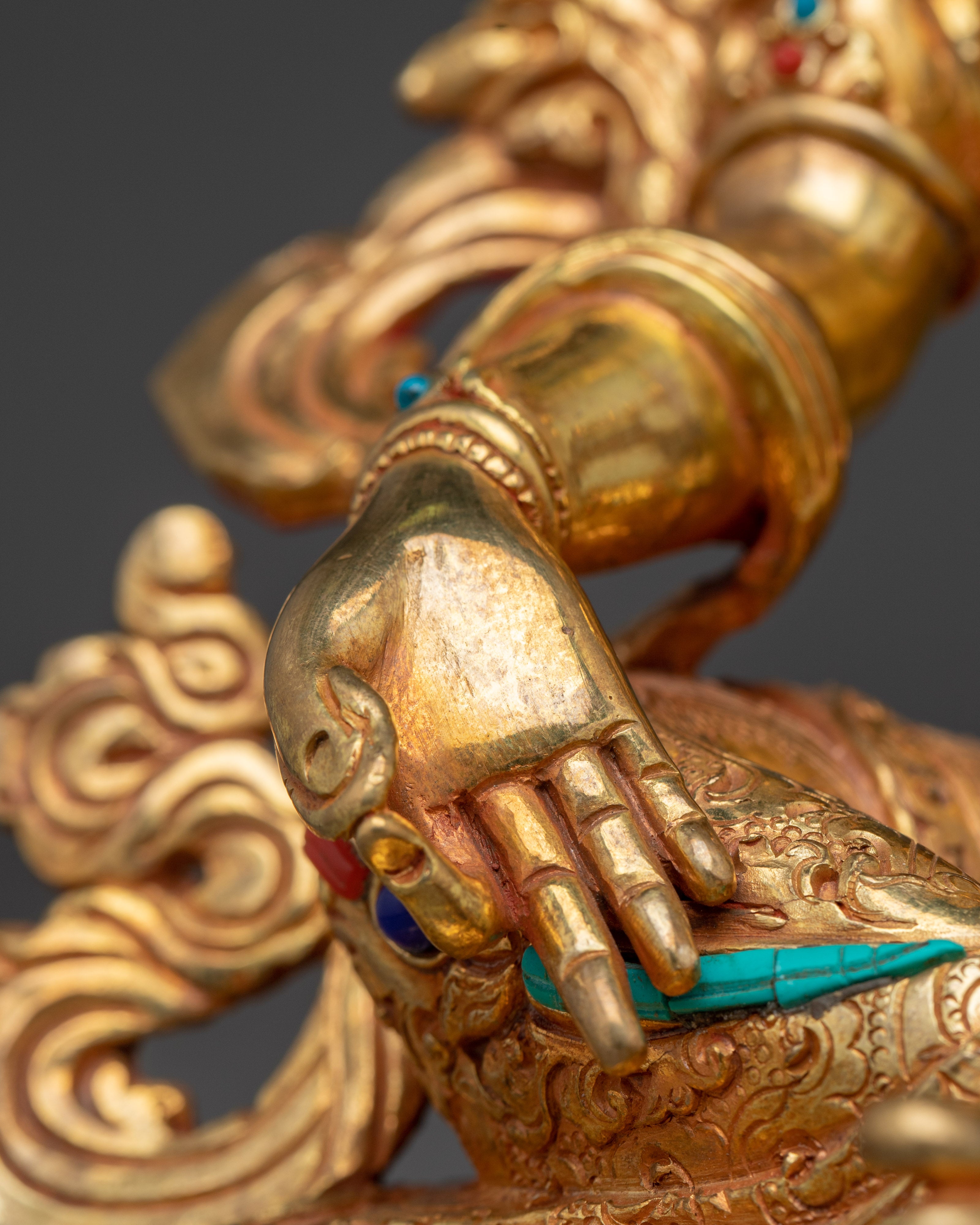 Enlightened Green Tara: Himalayan Nepali Statue