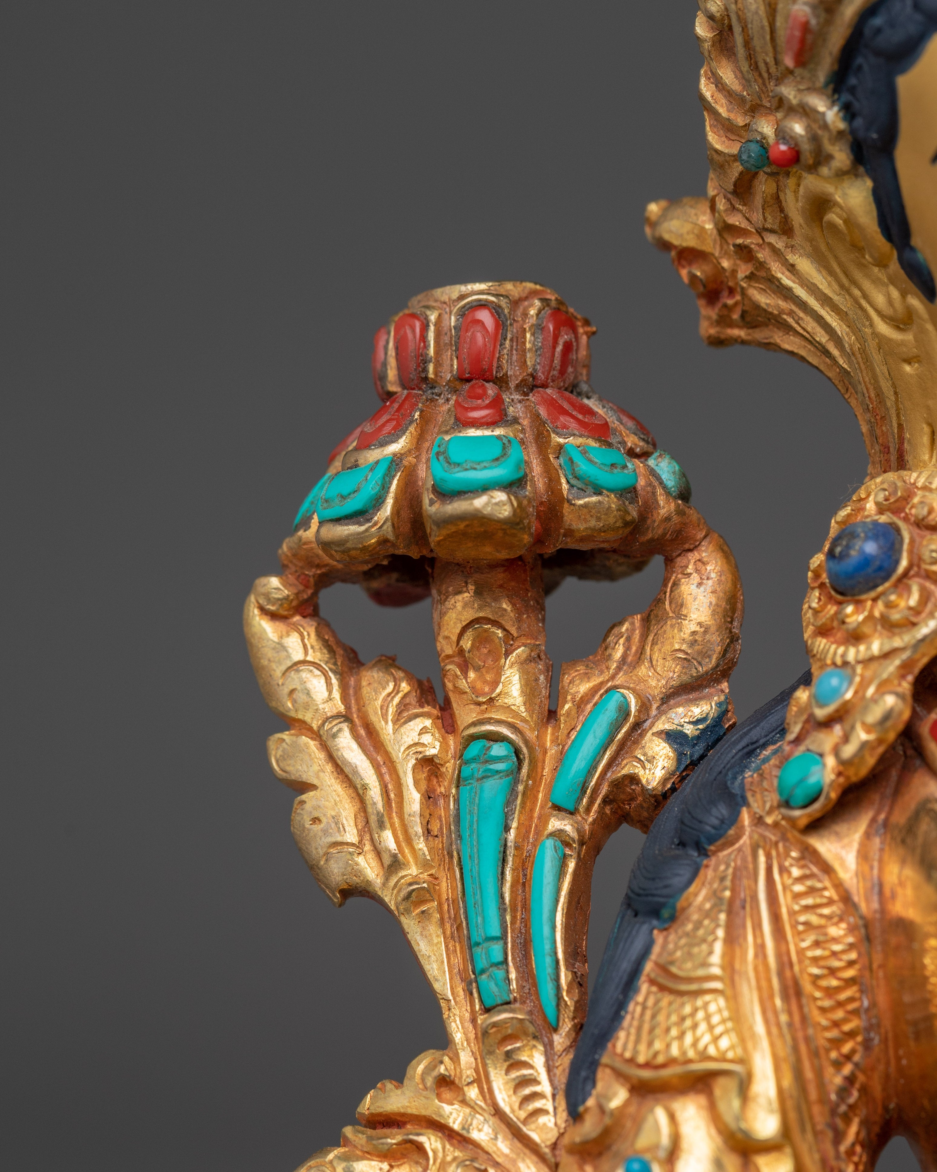 Enlightened Green Tara: Himalayan Nepali Statue