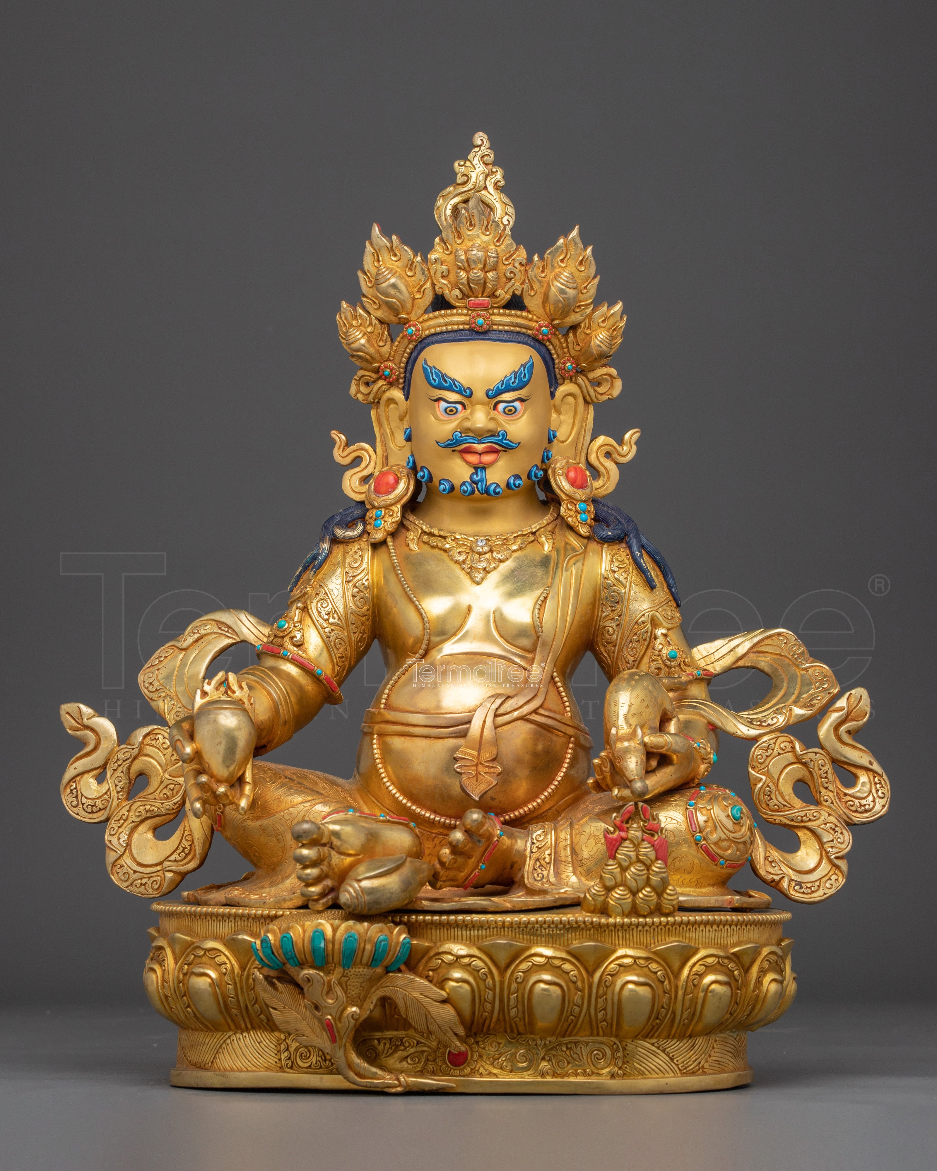 Dzambhala Golden Statue | Wealth Deity