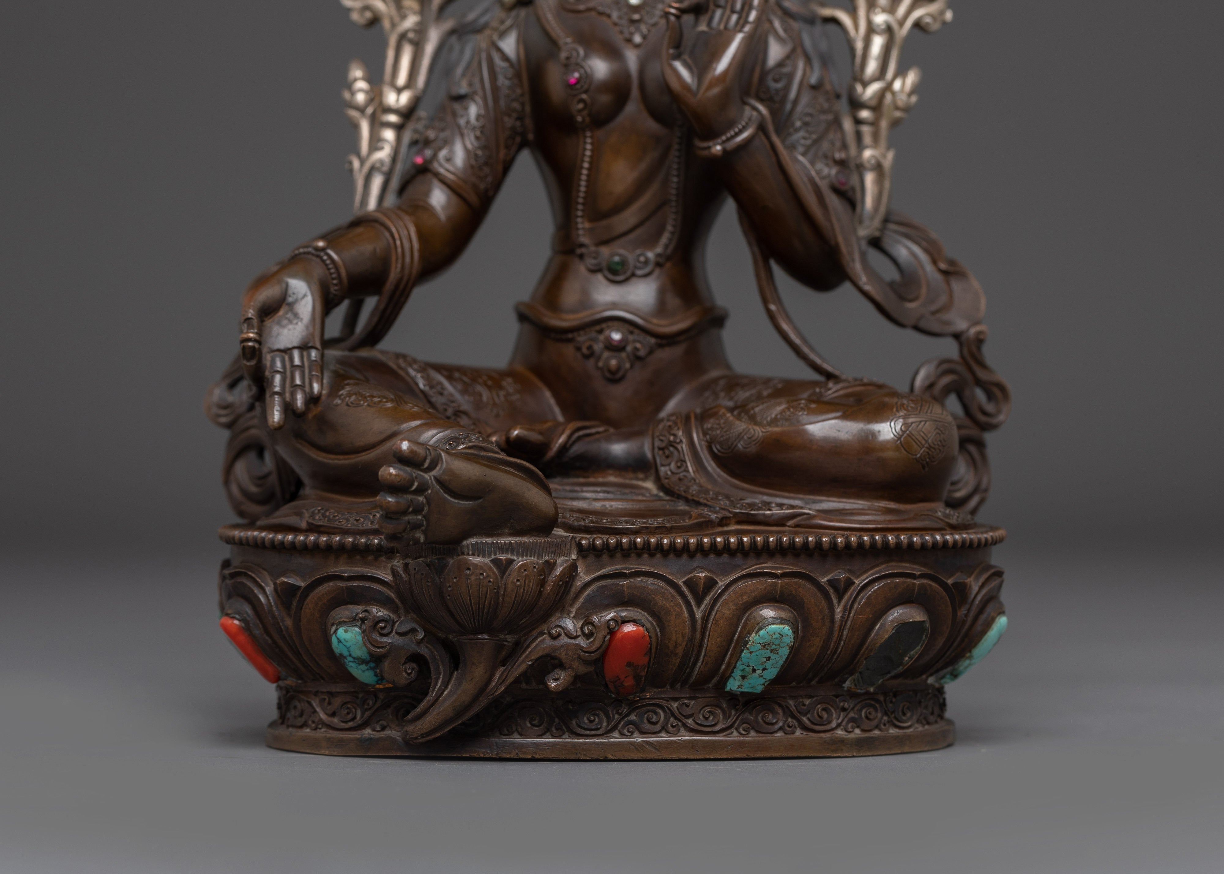 Sculpture of Green Tara: Mother of Liberation