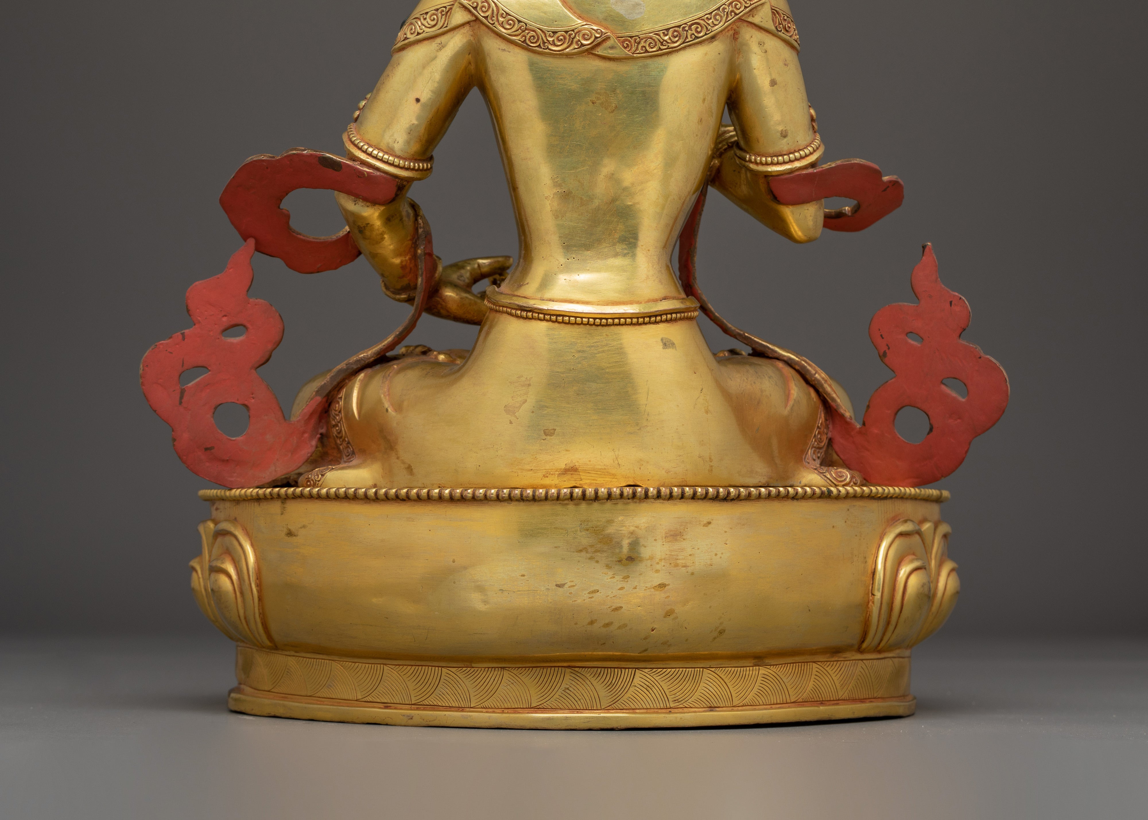 Tibetan Golden Vajrasattva Figurine | Sacred Bodhisattva of Purity
