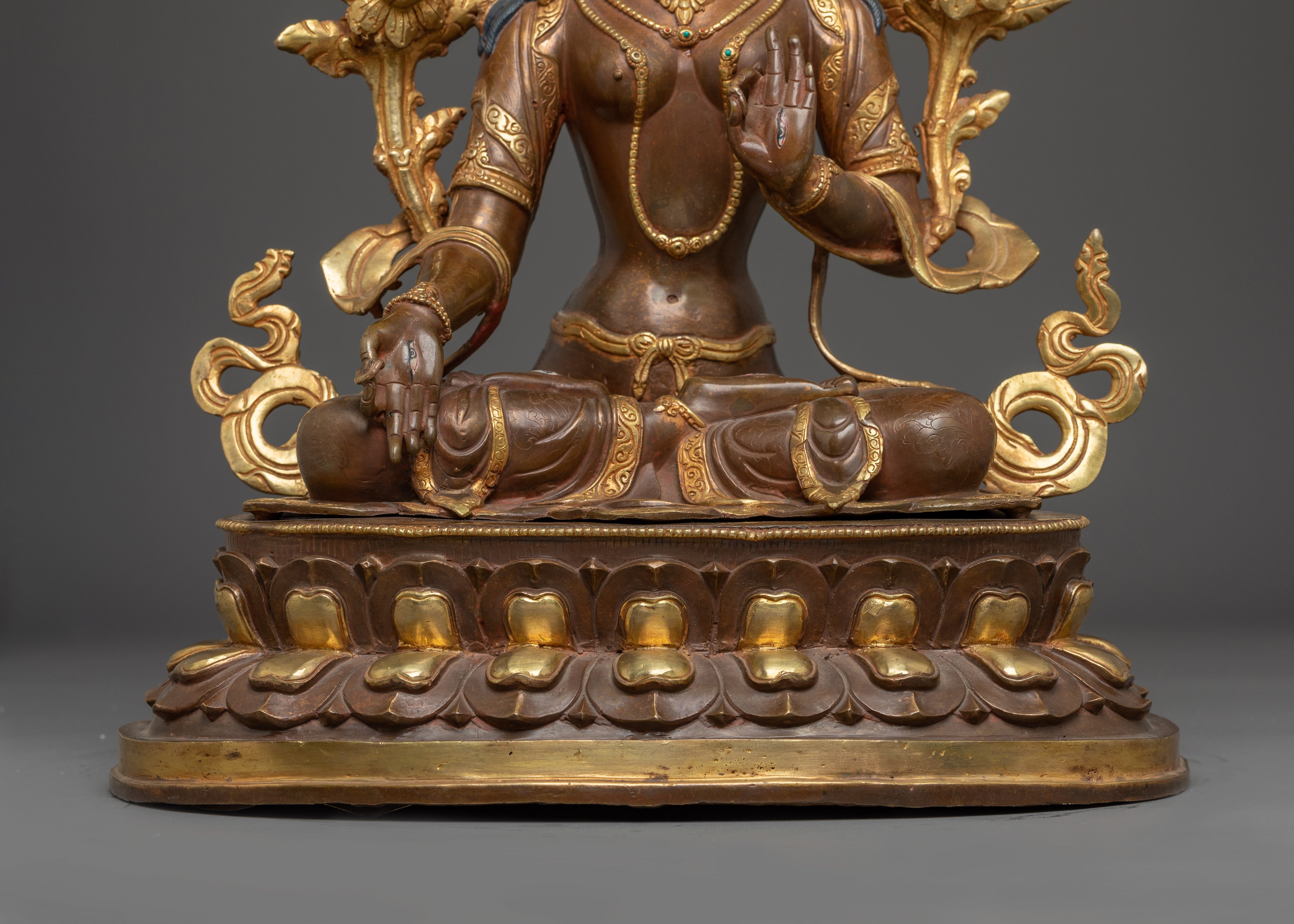 Handmade White Tara Statue: Compassionate Deity of Life