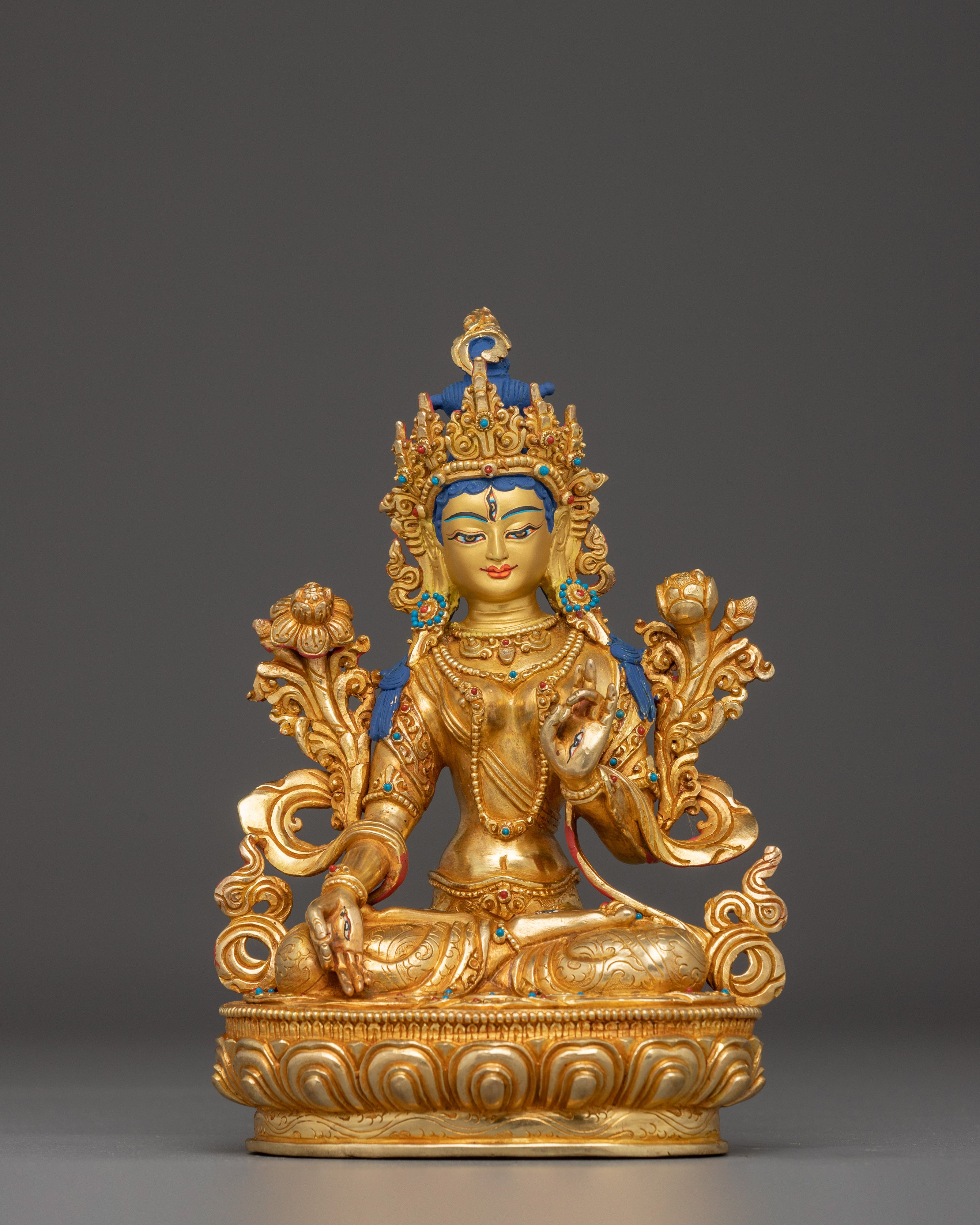 Seven-eyed Healing Goddess White Tara Statue