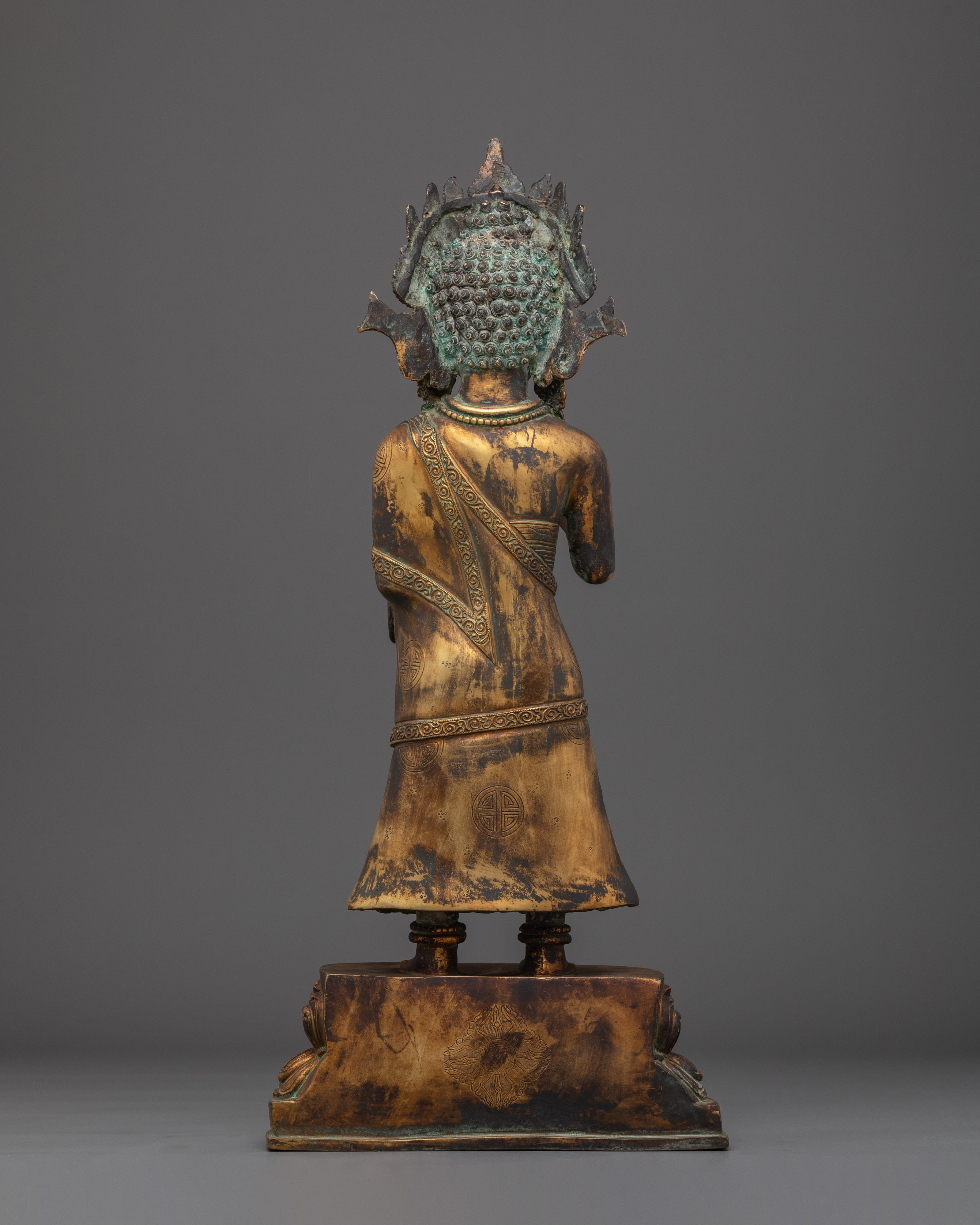 Copper Handmade Statue of Standing Buddha