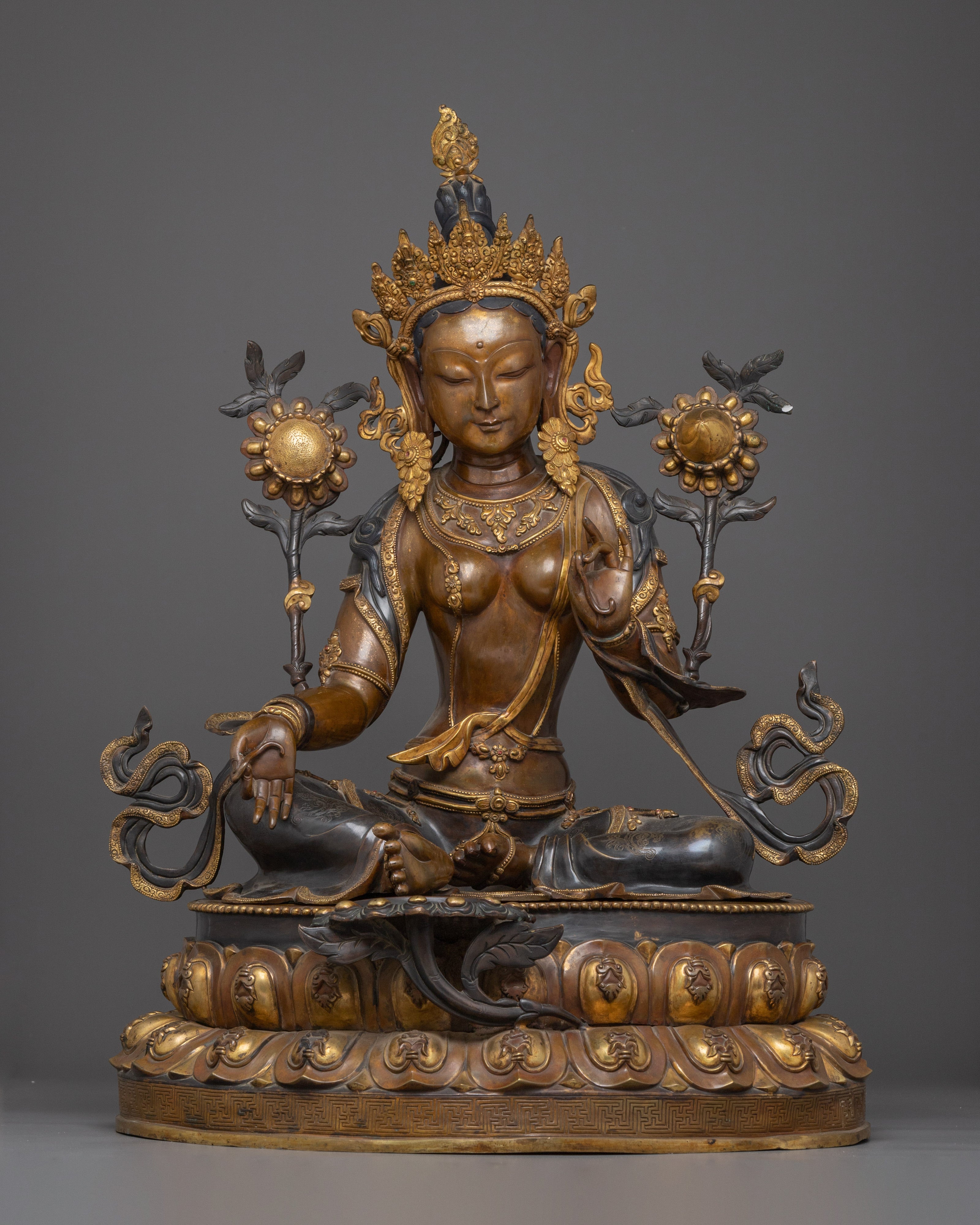 Green Handmade Statue of Mother Green Tara 