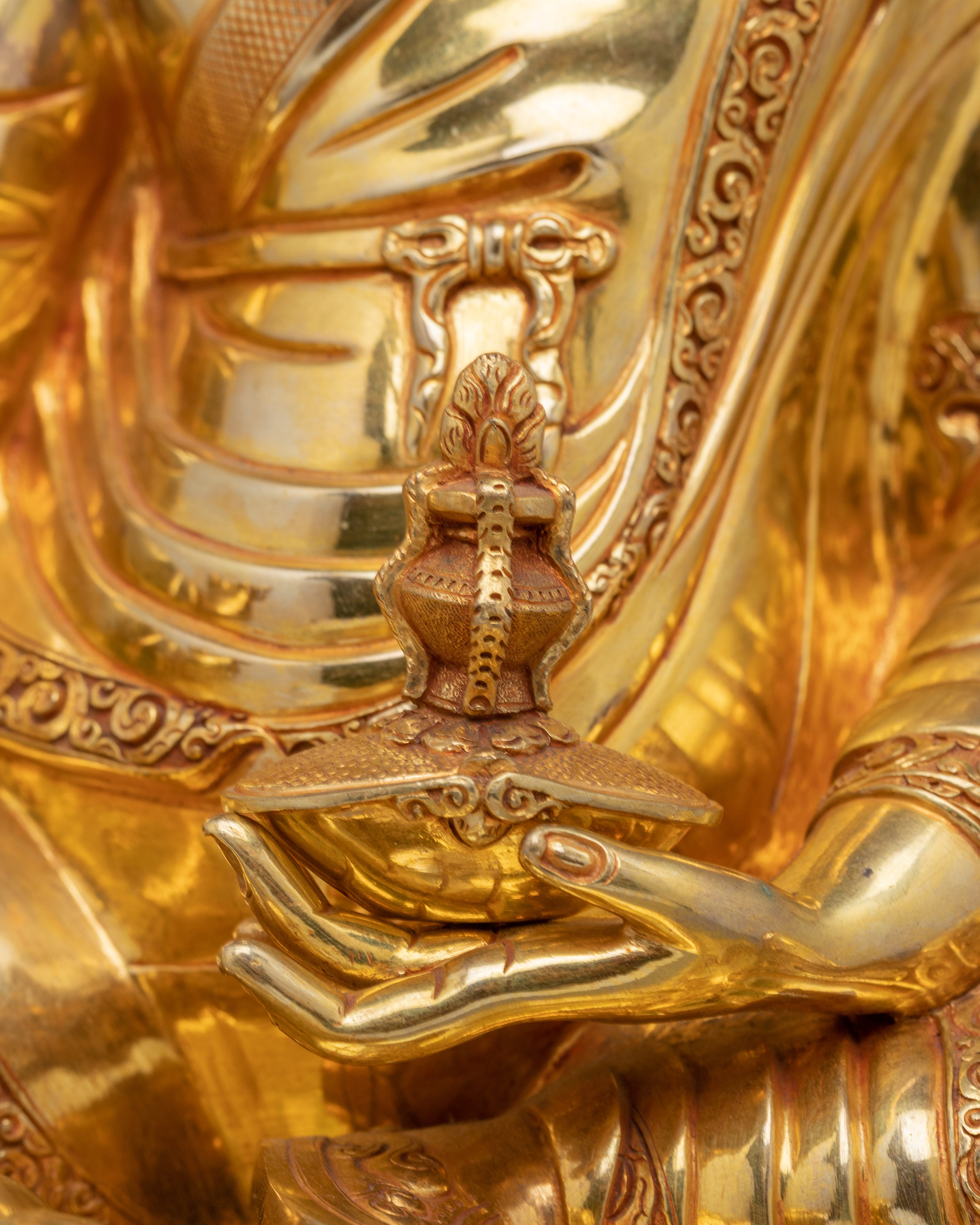 Guru Rinpoche Art in 24K Gold - A Symbol of Wisdom & Protection