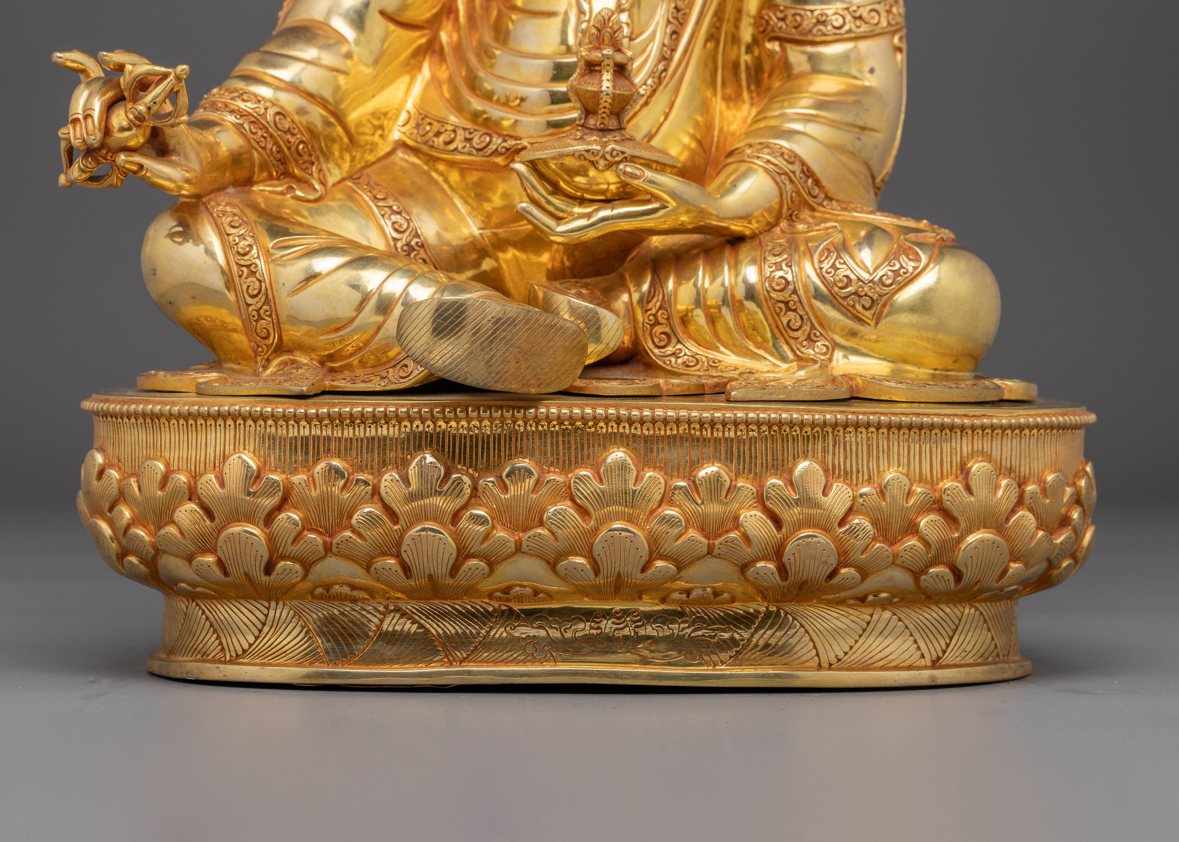 Guru Rinpoche Art in 24K Gold - A Symbol of Wisdom & Protection