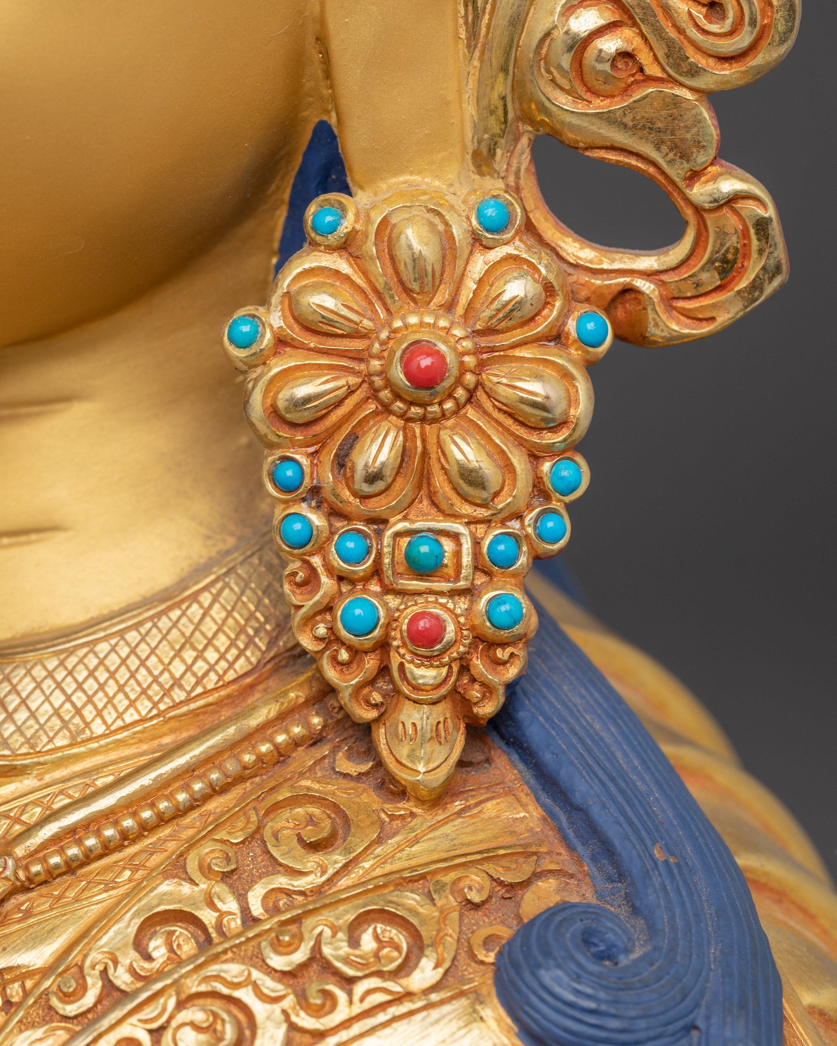 Guru Rinpoche Art in 24K Gold - A Symbol of Wisdom & Protection