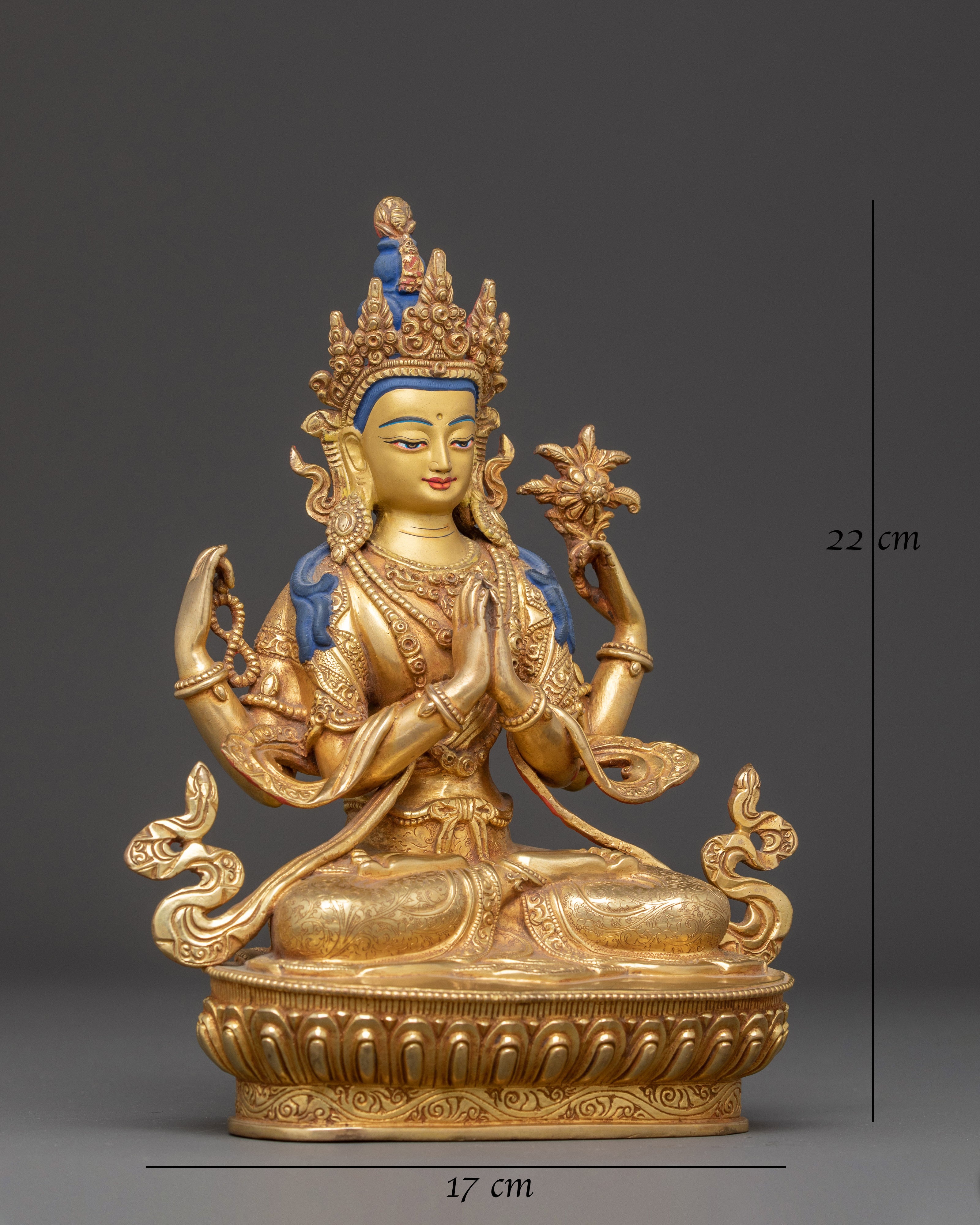 8.7 Inch Chenrezig Statue 