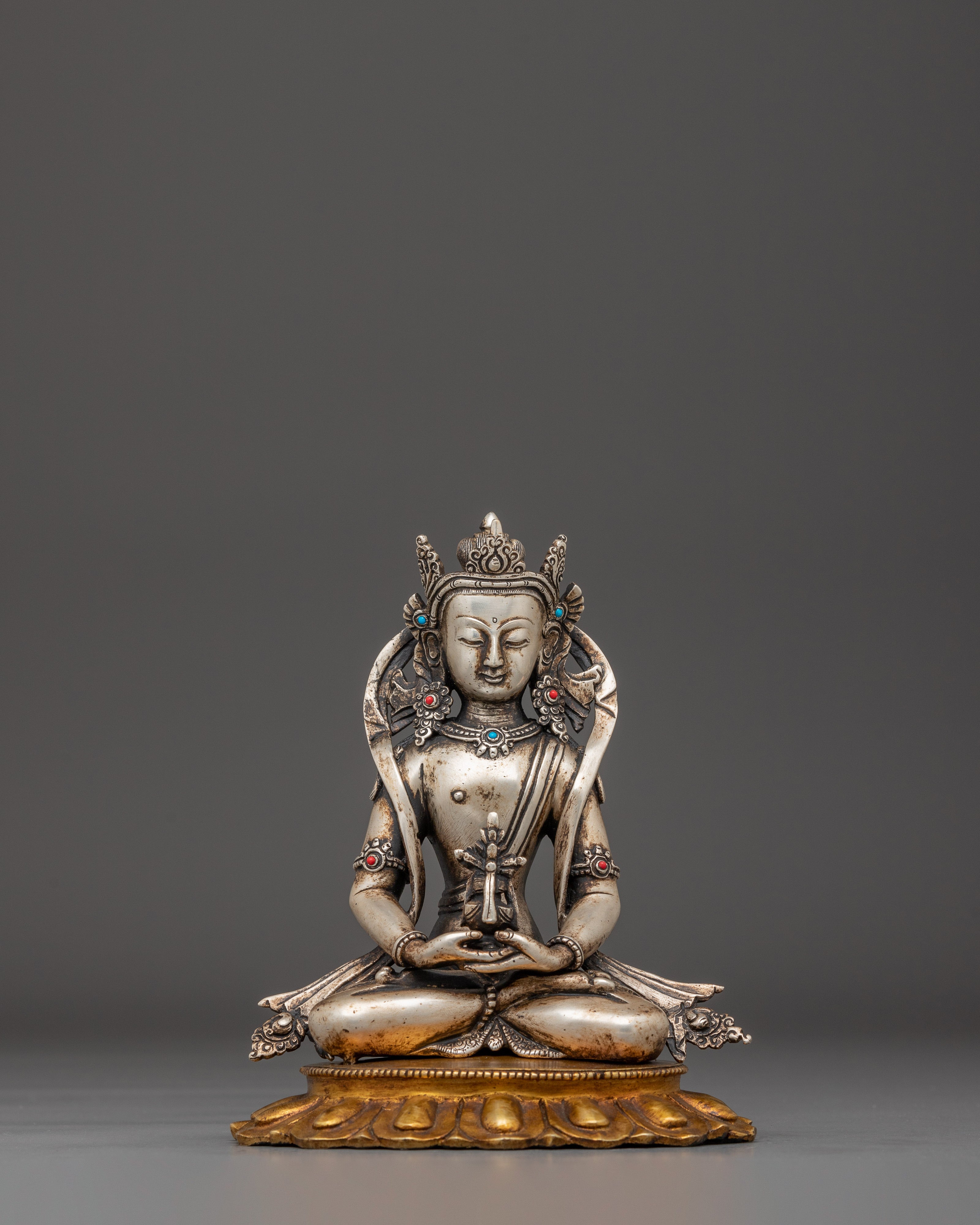 Amitayus Figurine, Eternal Life Giver | Himalayan Statue of Divine Longevity
