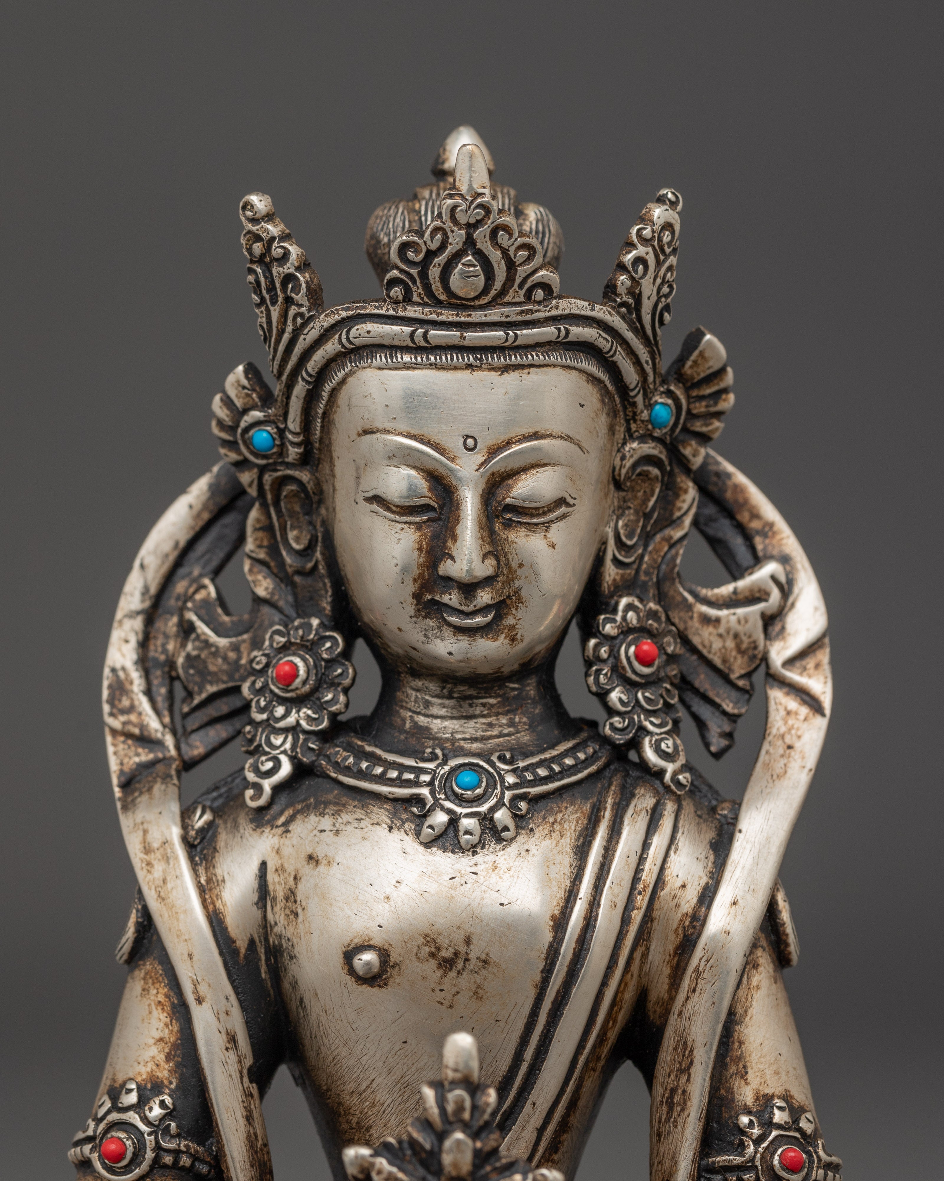 Amitayus Figurine, Eternal Life Giver | Himalayan Statue of Divine Longevity