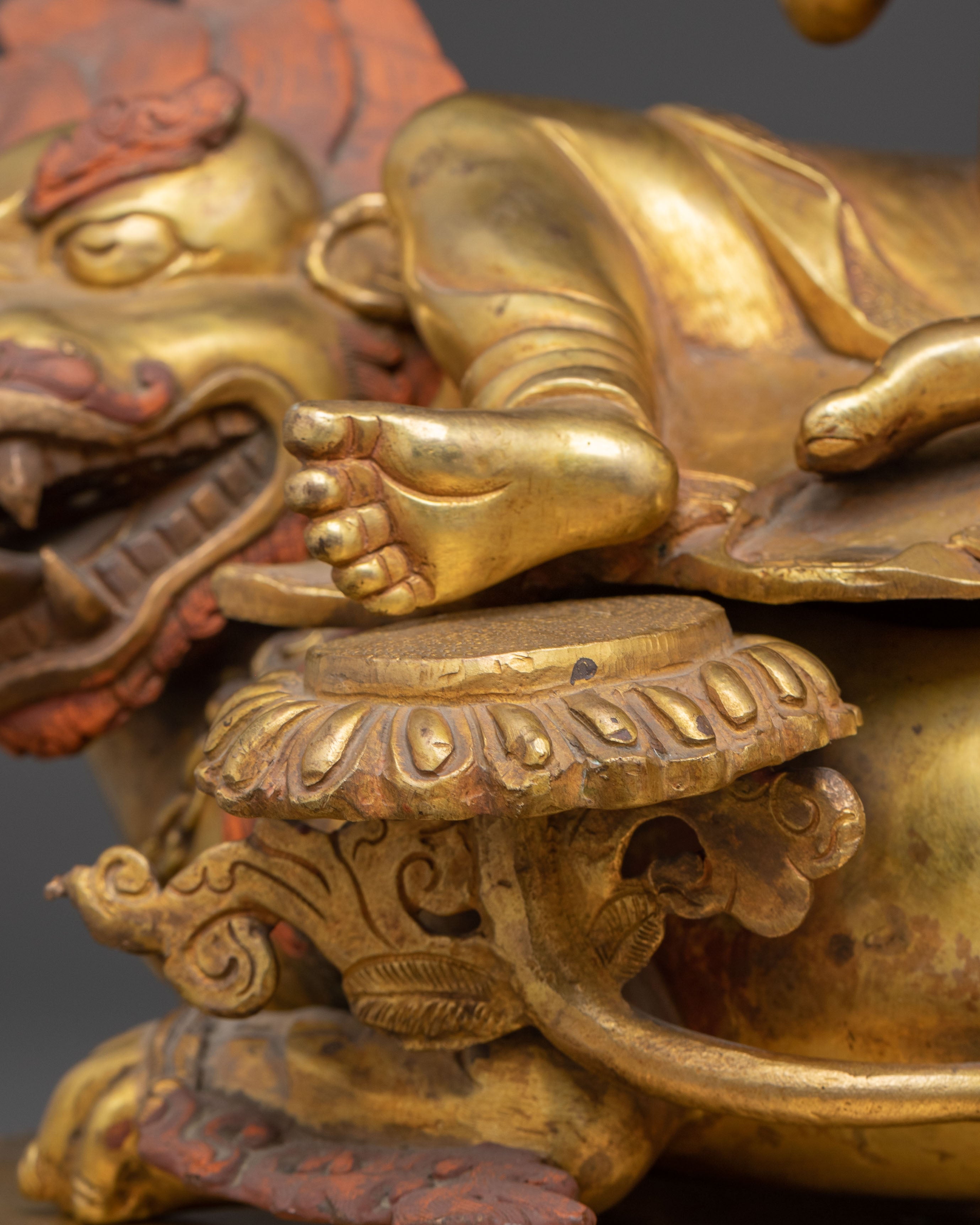 Statue of Vairocana on a Snow Lion  | The Cosmic Buddha