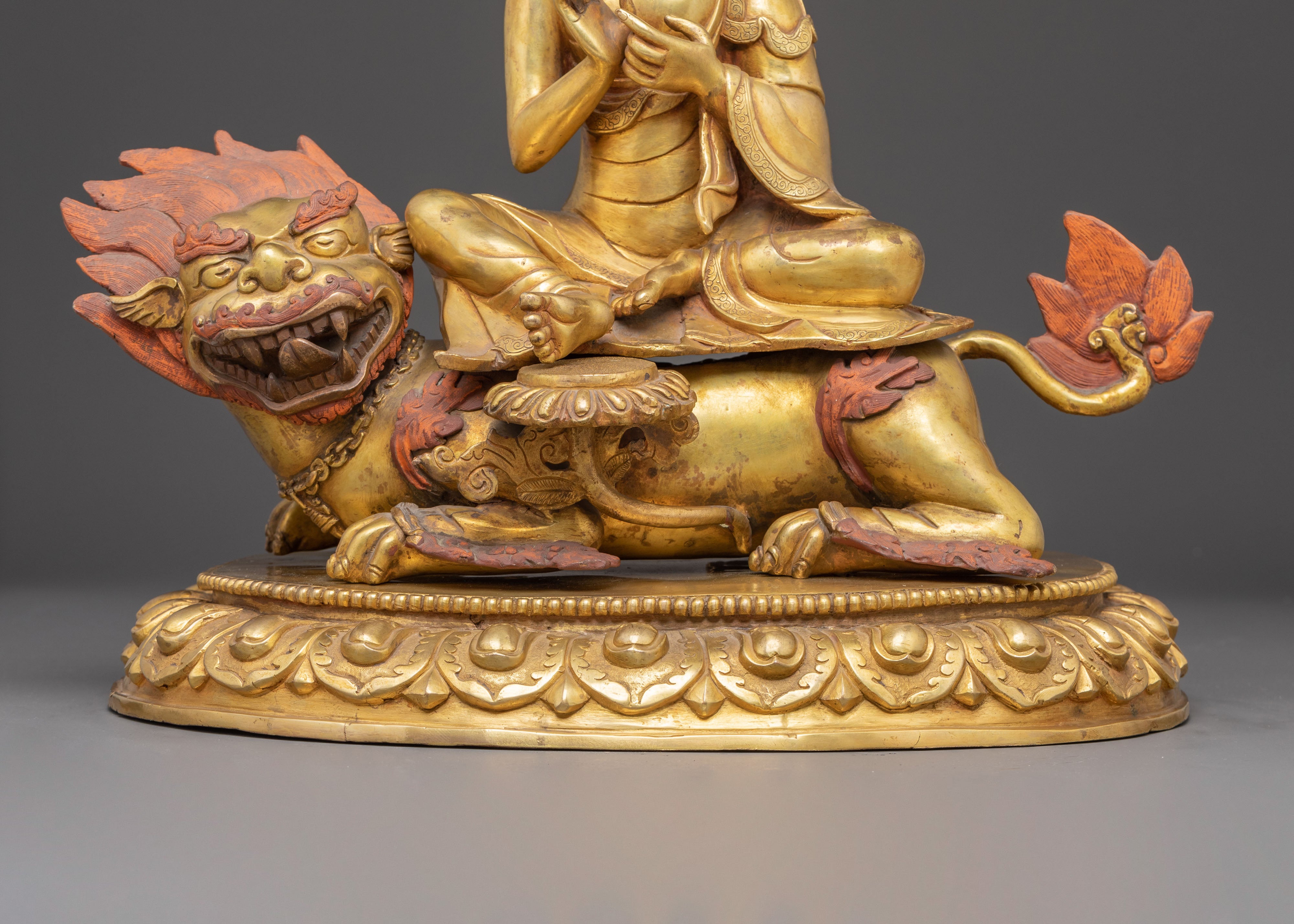Statue of Vairocana on a Snow Lion  | The Cosmic Buddha