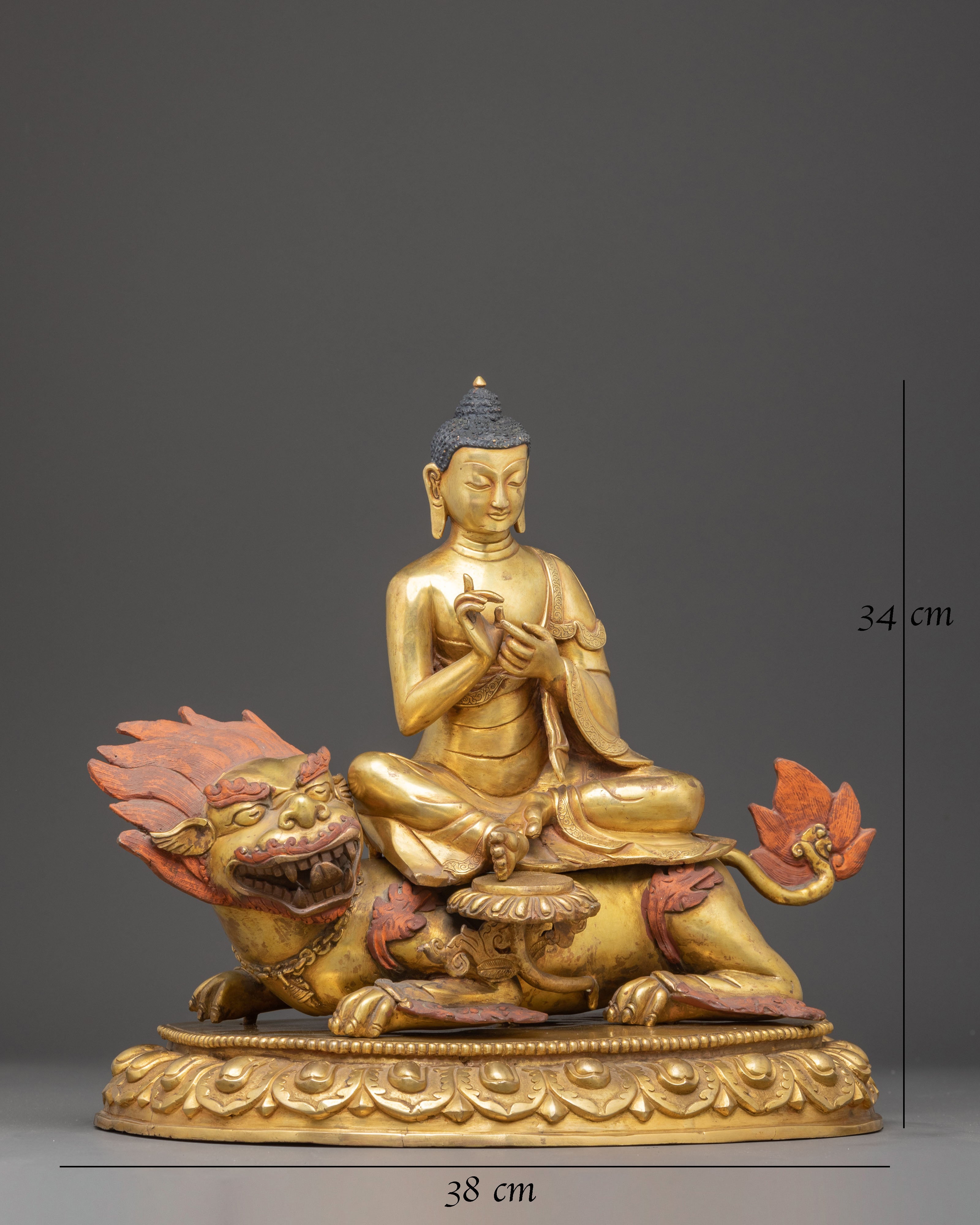Statue of Vairocana on a Snow Lion 