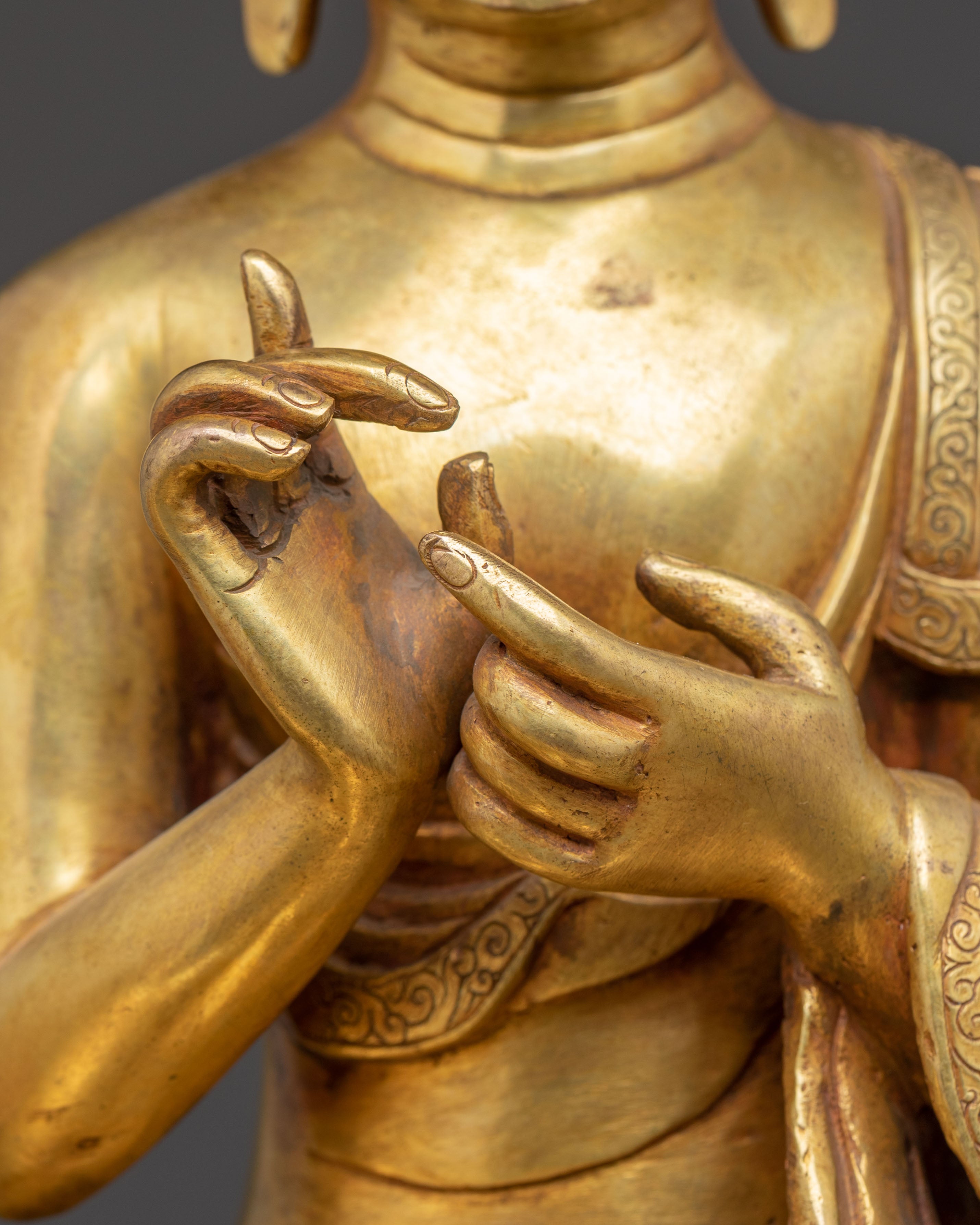 Statue of Vairocana on a Snow Lion  | The Cosmic Buddha