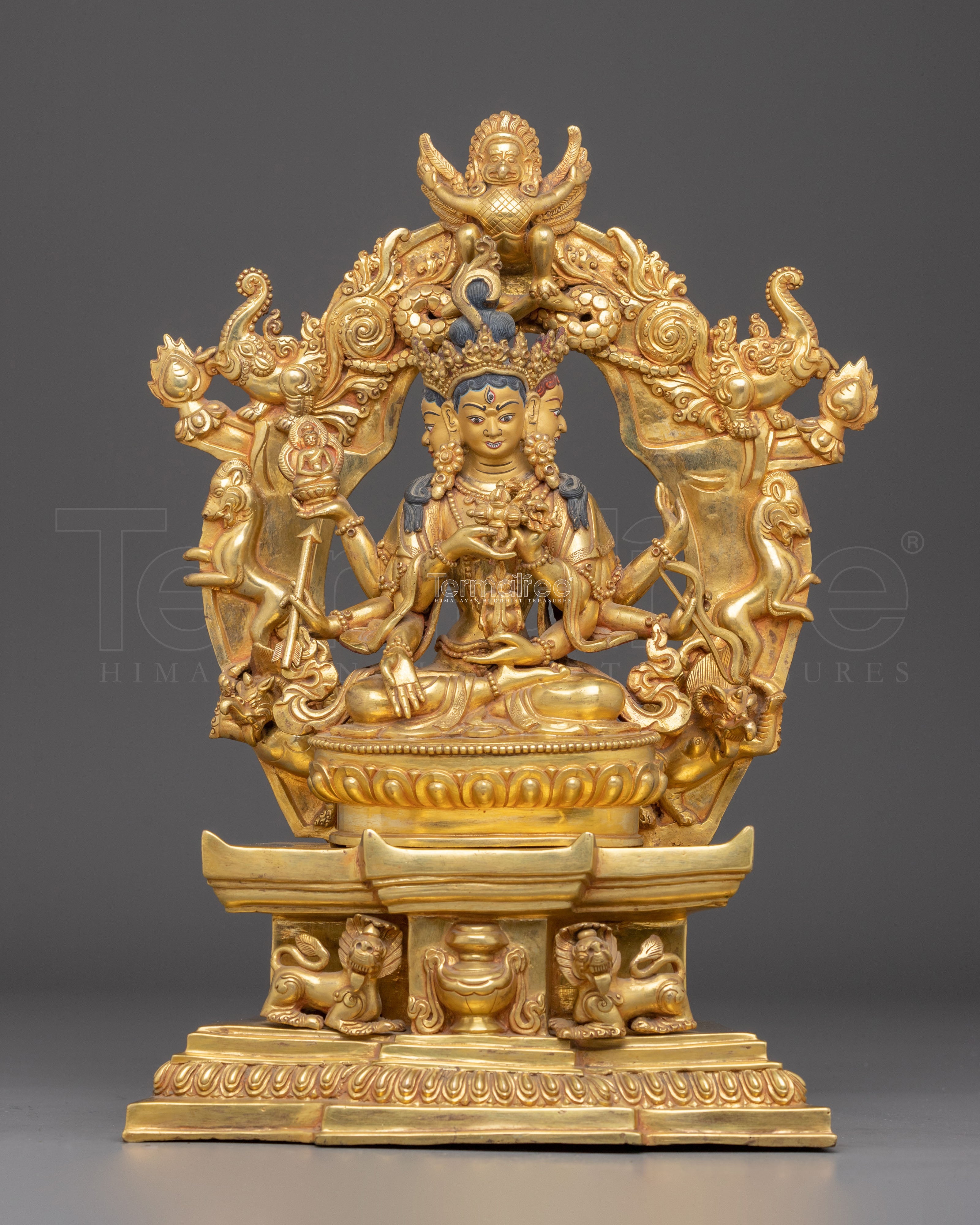 Namgyalma on Throne Statue: The Buddhist Healing Deity