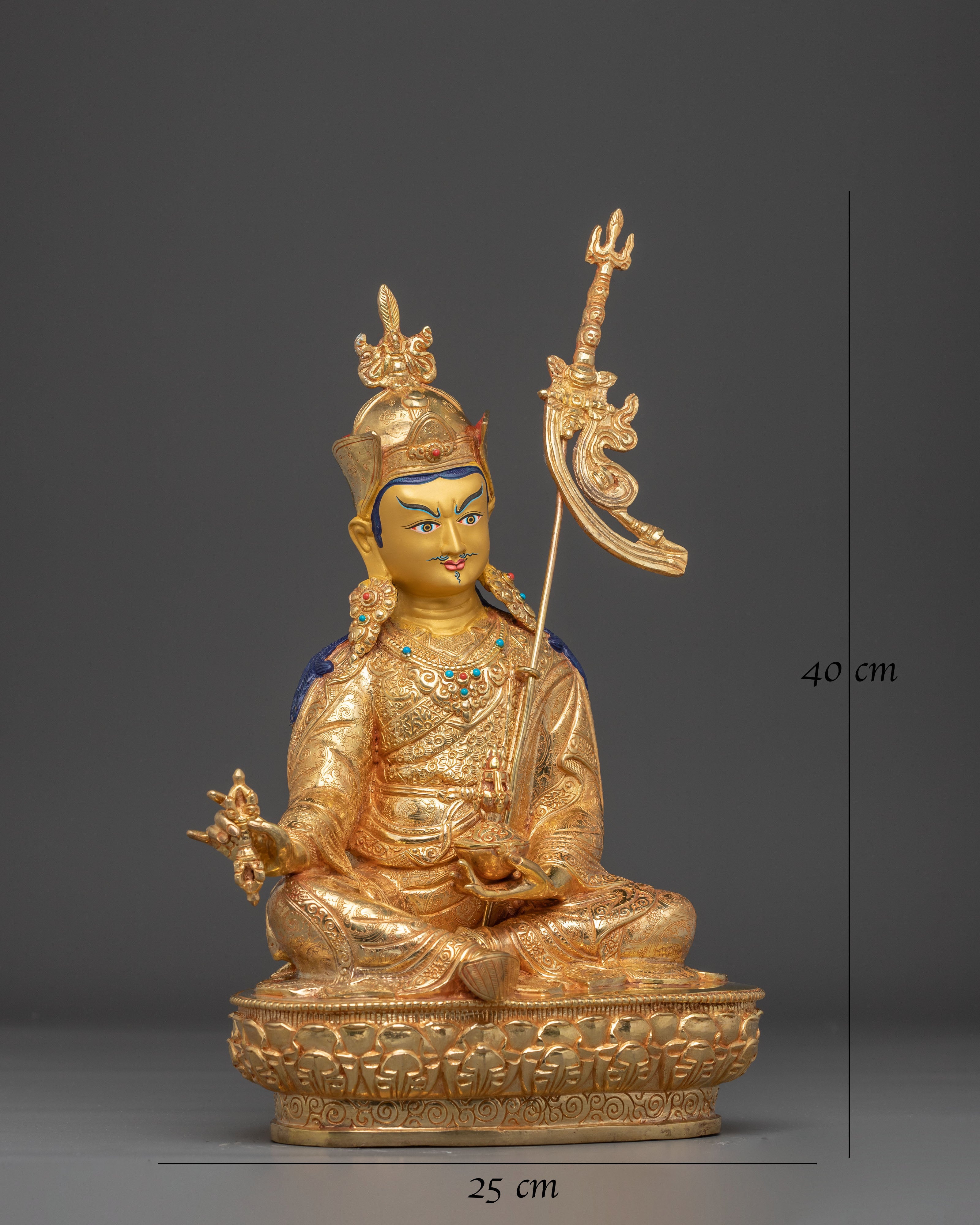 Guru Rinpoche Sculpture: Enlightened Vajra Holder