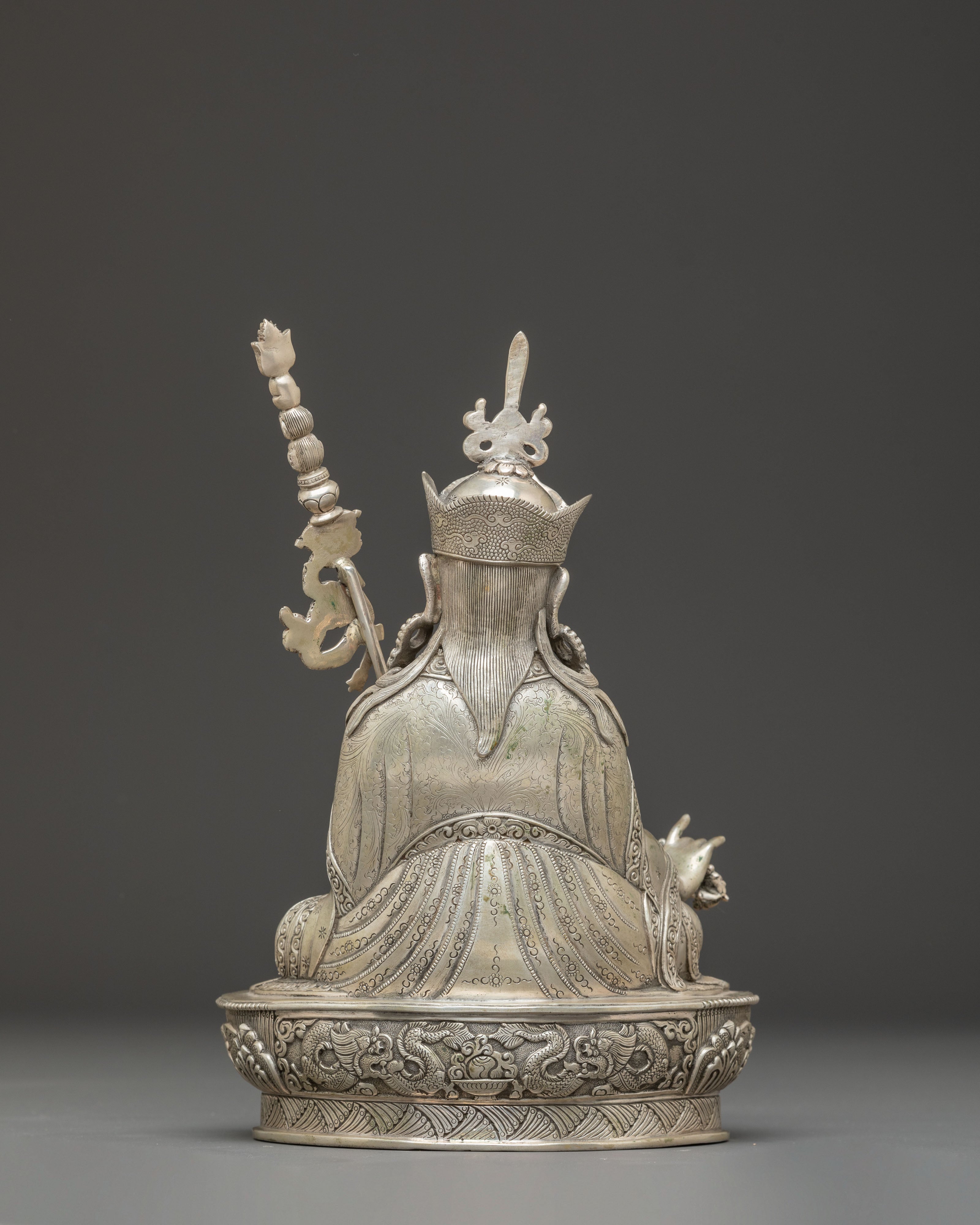 Guru Rinpoche Art, Protector of Dharma | Nepali Handcrafted Gold Icon