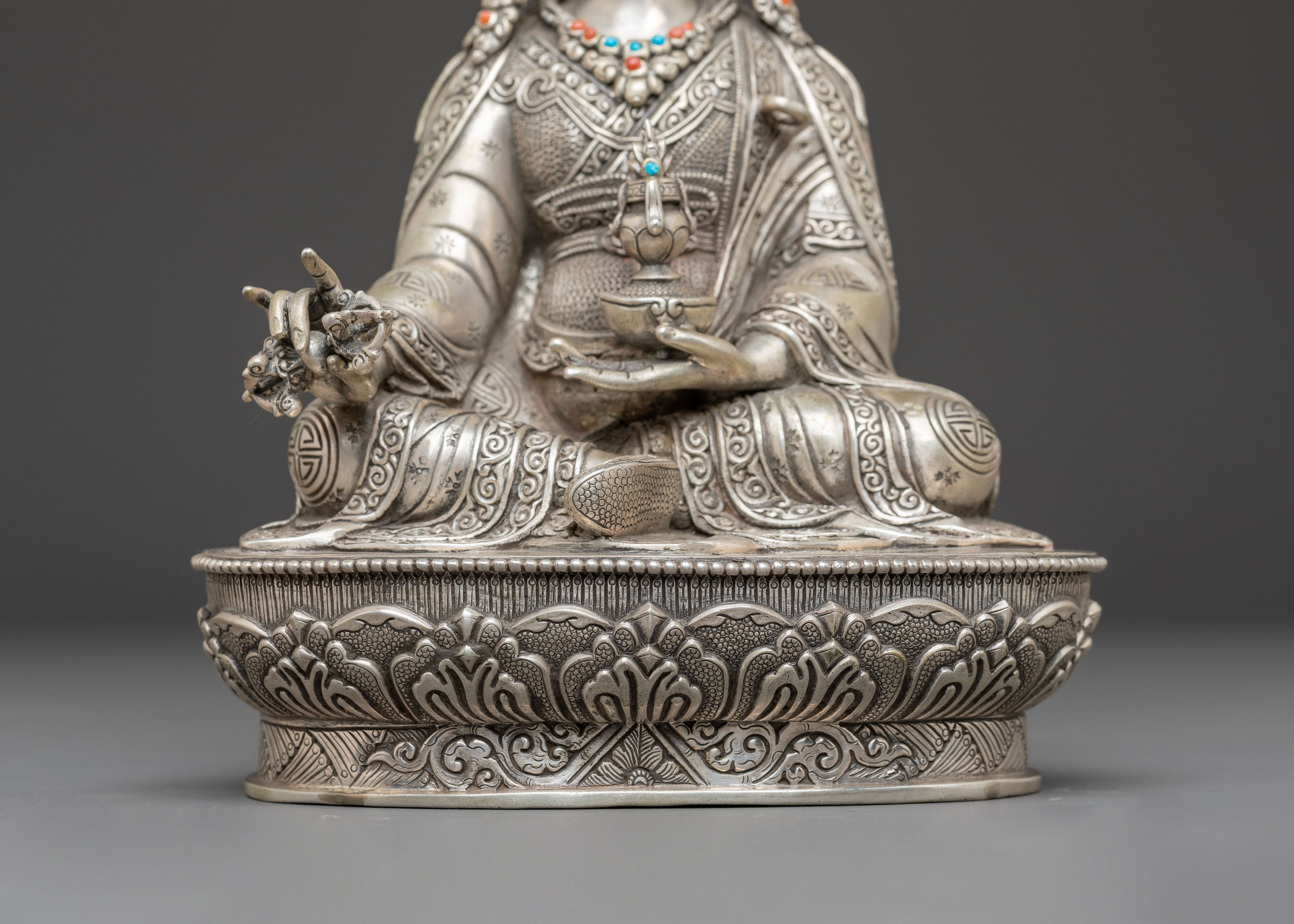 Guru Rinpoche Art, Protector of Dharma | Nepali Handcrafted Gold Icon