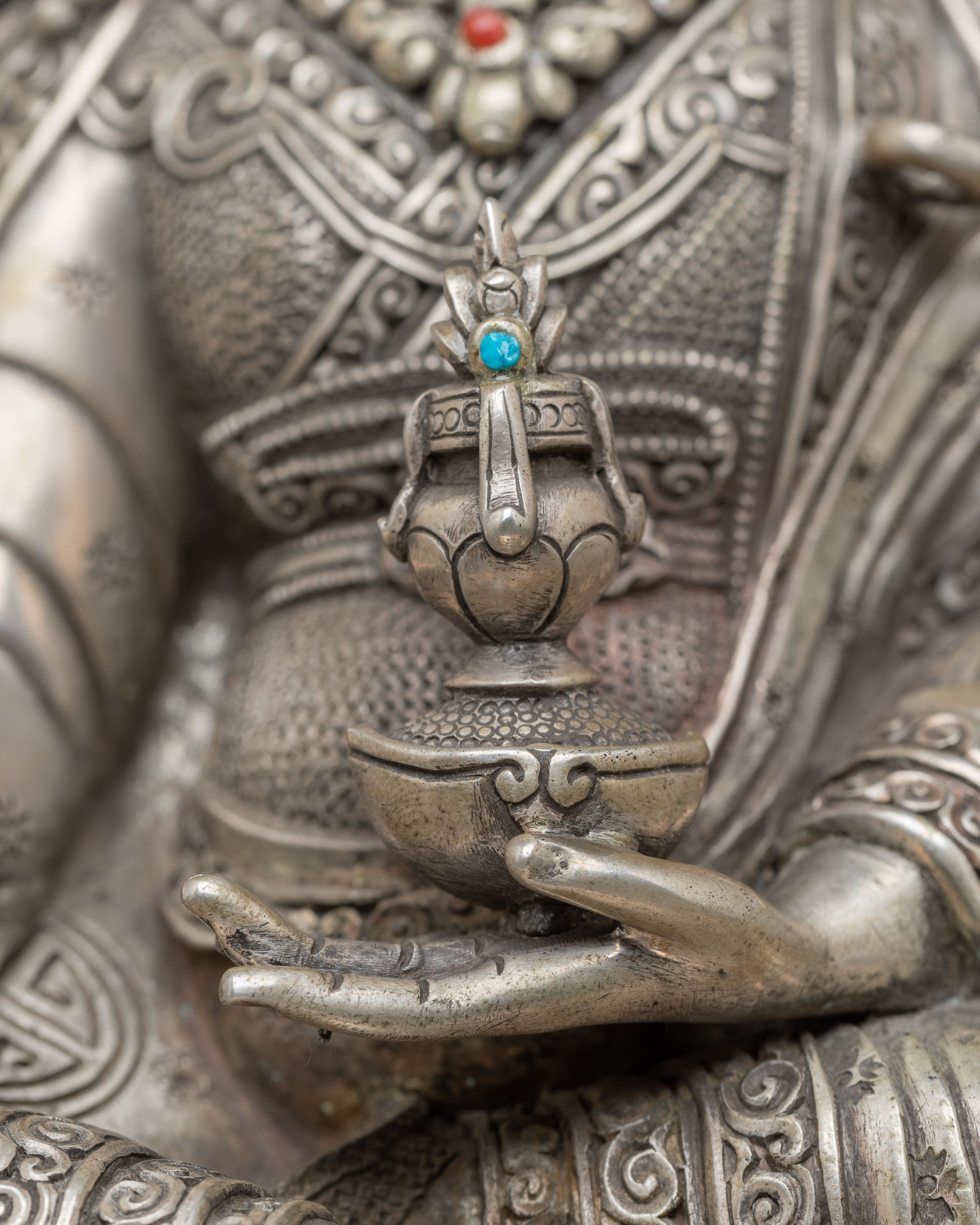Guru Rinpoche Art, Protector of Dharma | Nepali Handcrafted Gold Icon