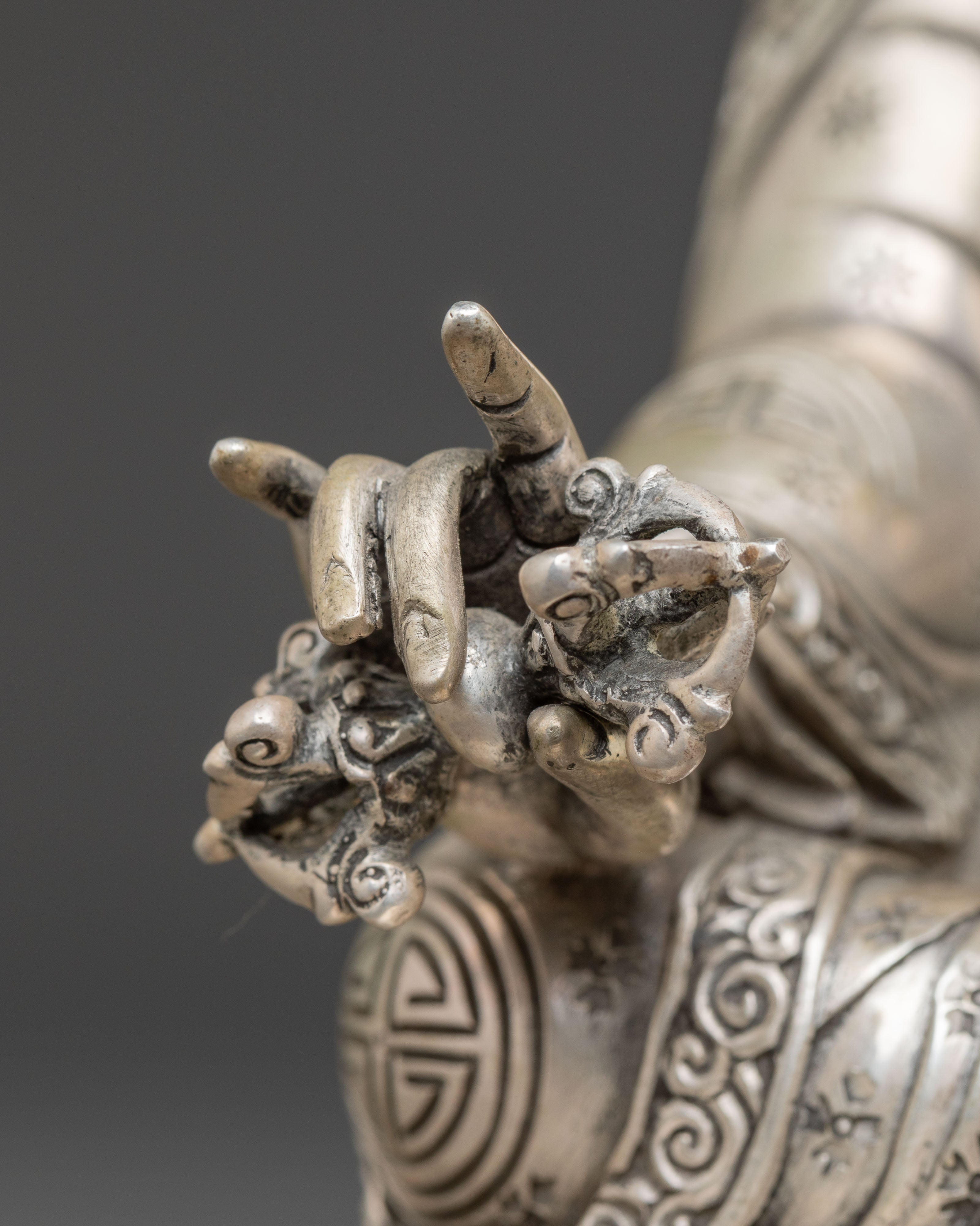 Guru Rinpoche Art, Protector of Dharma | Nepali Handcrafted Gold Icon