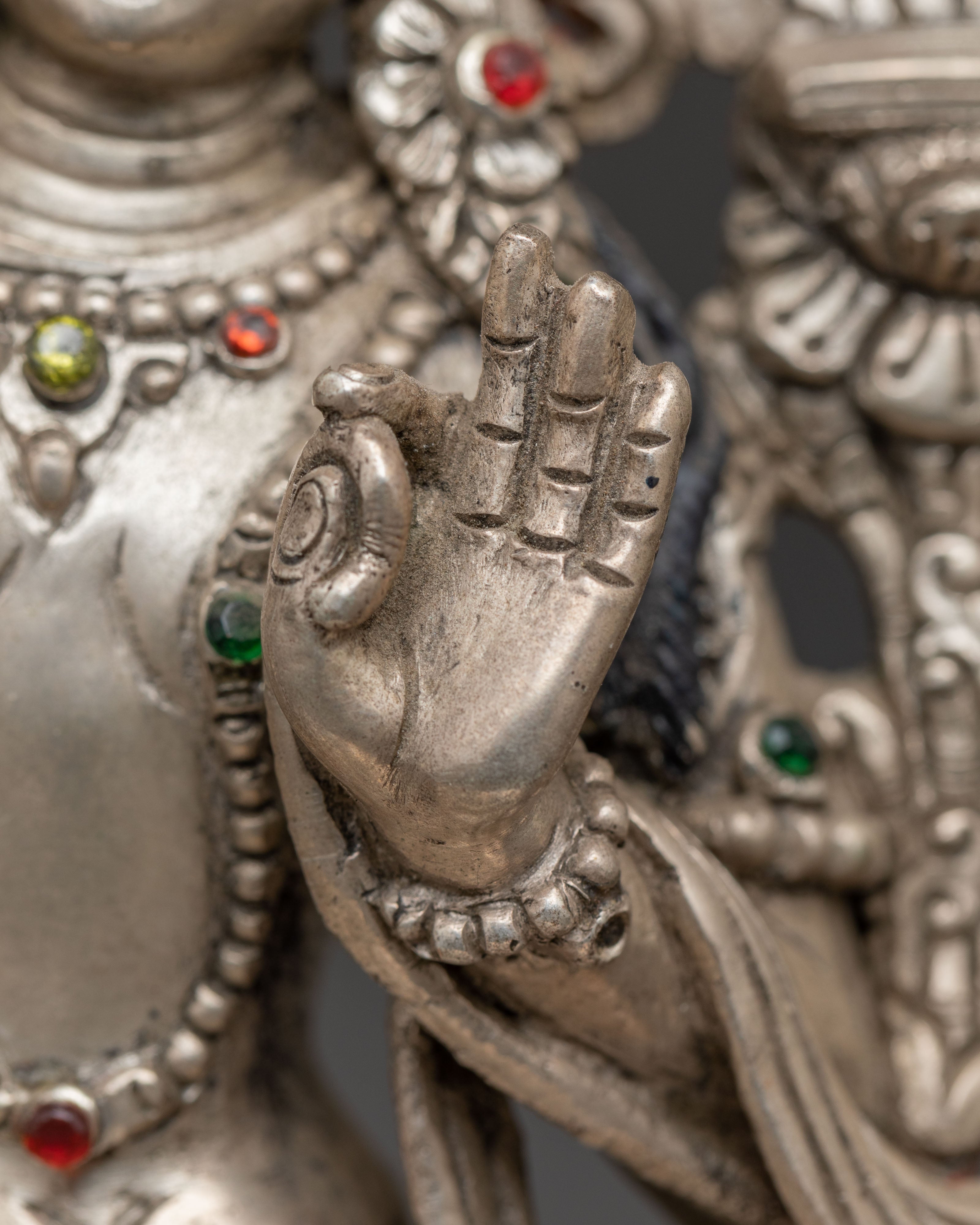 Silver Manjushri Statue: The Destroyer of Ignorance