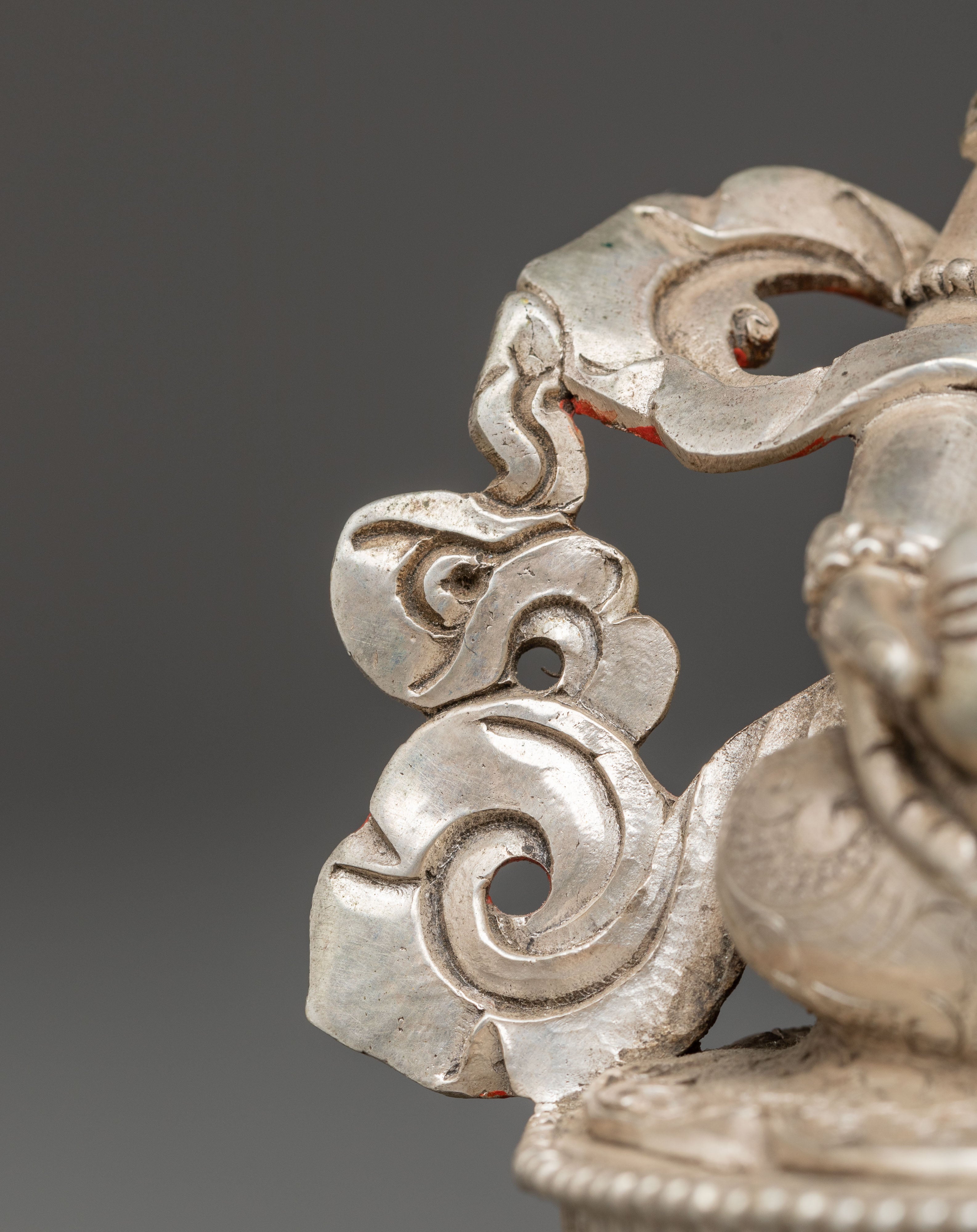 Silver Dzambhala Statue | Symbol of Abundance