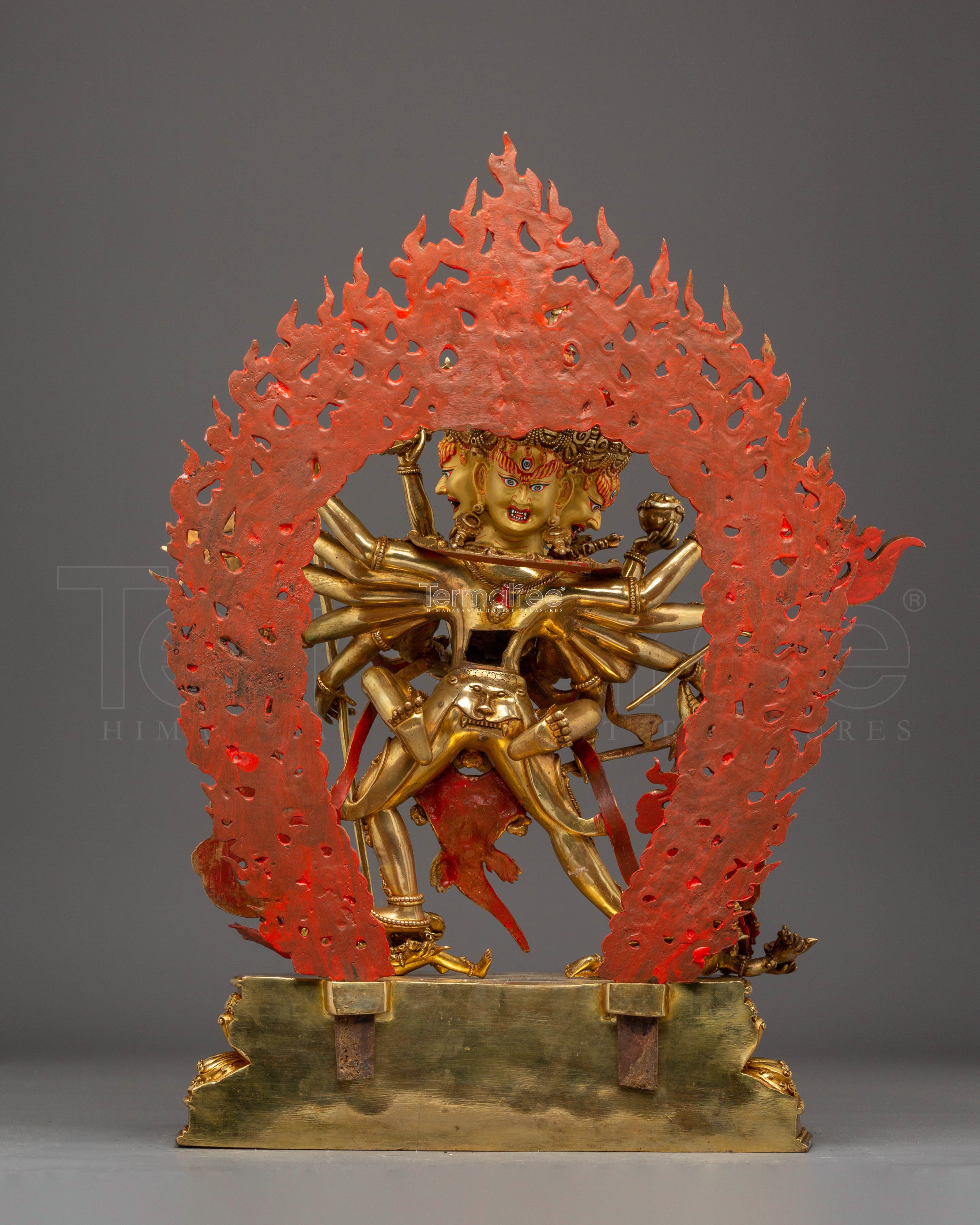 Chakrasambhara with Consort Gold and Copper Statue