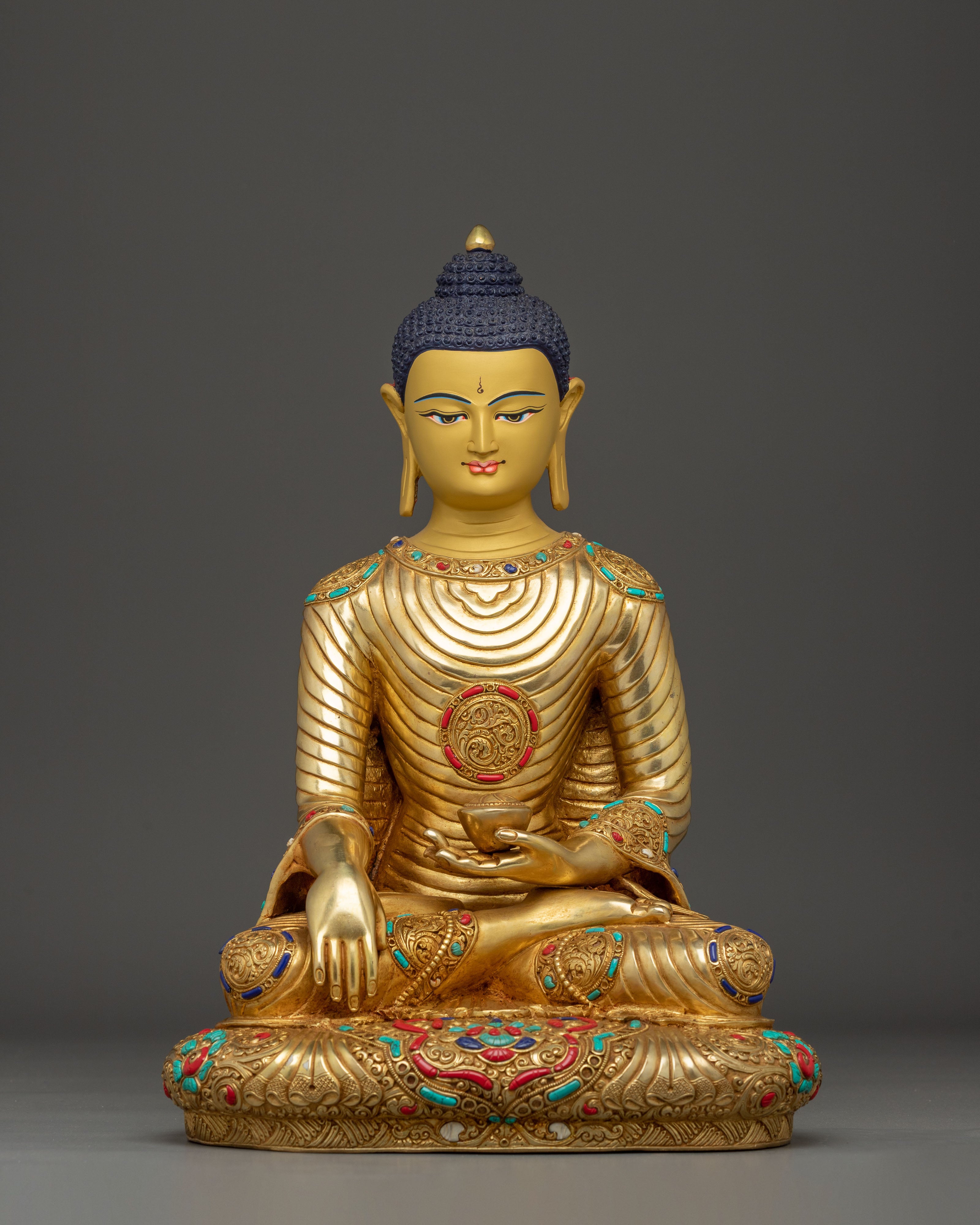 16.5 Inch Shakyamuni Buddha Copper Statue 
