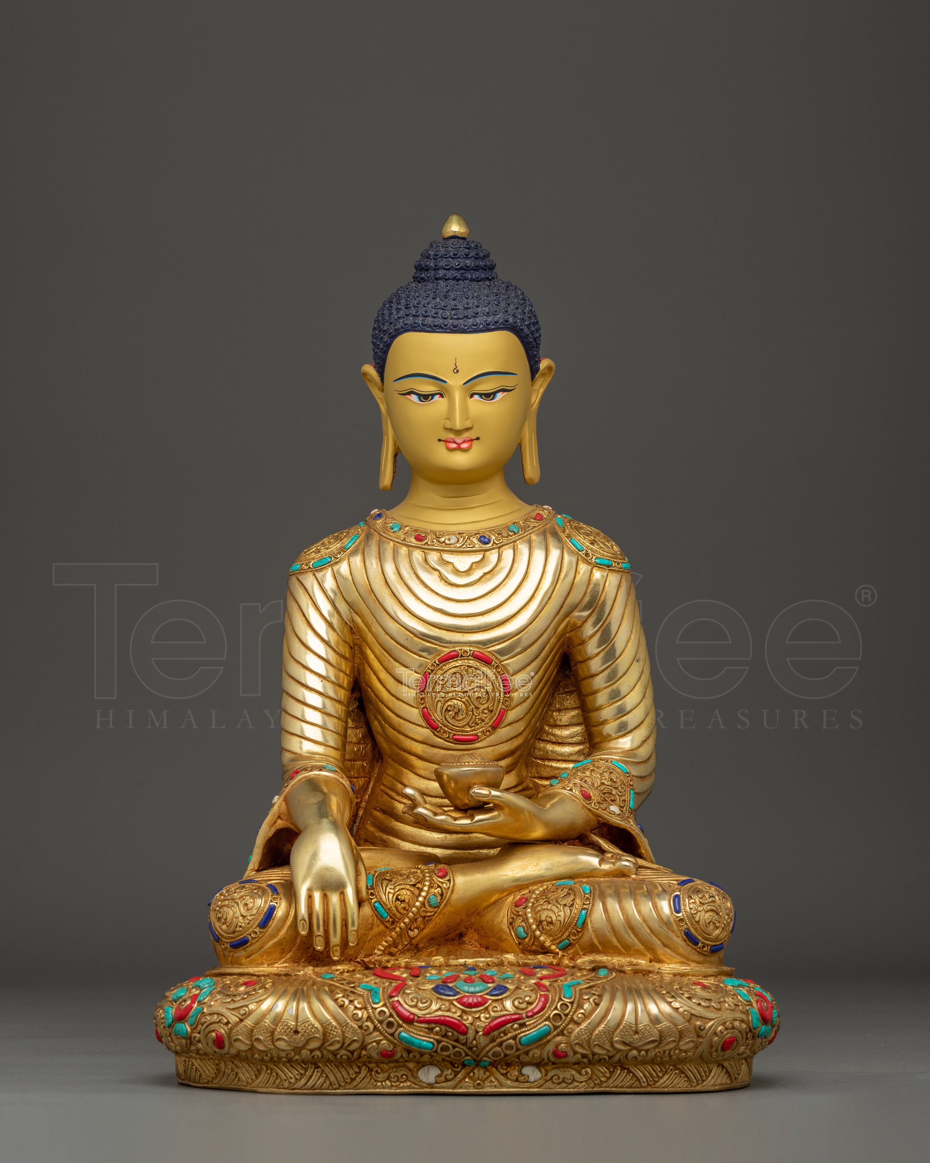 16.5 Inch Shakyamuni Buddha Copper Statue