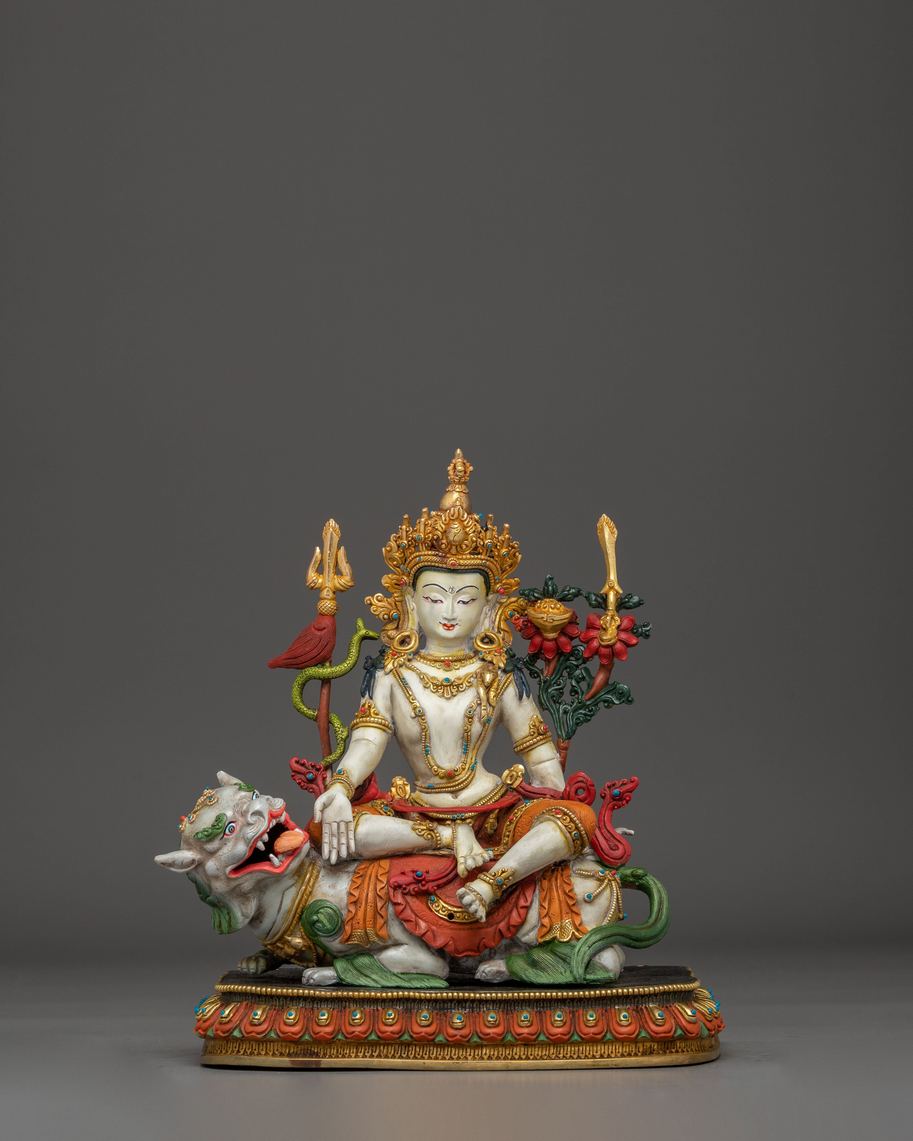 Simhanada Manjushri Statue: Supreme Wisdom Bodhisattva