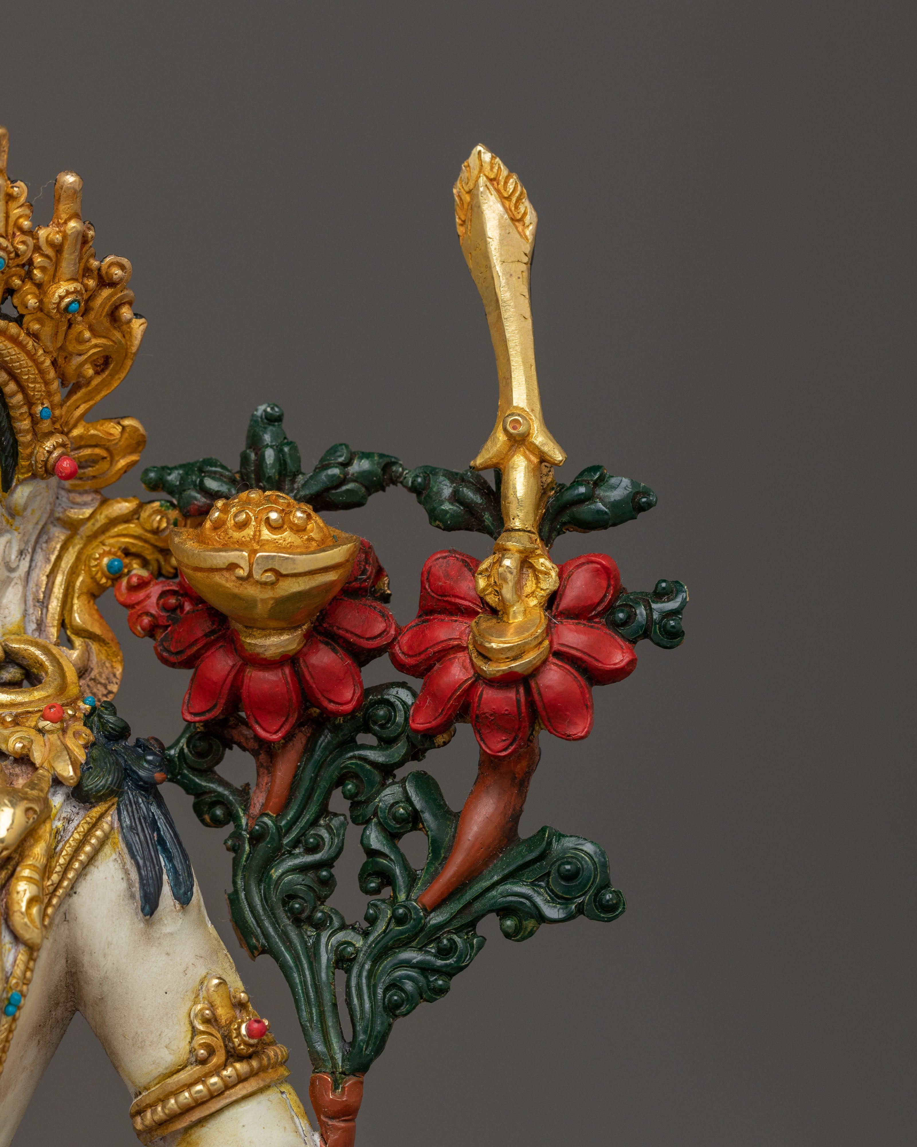 Simhanada Manjushri Statue: Supreme Wisdom Bodhisattva