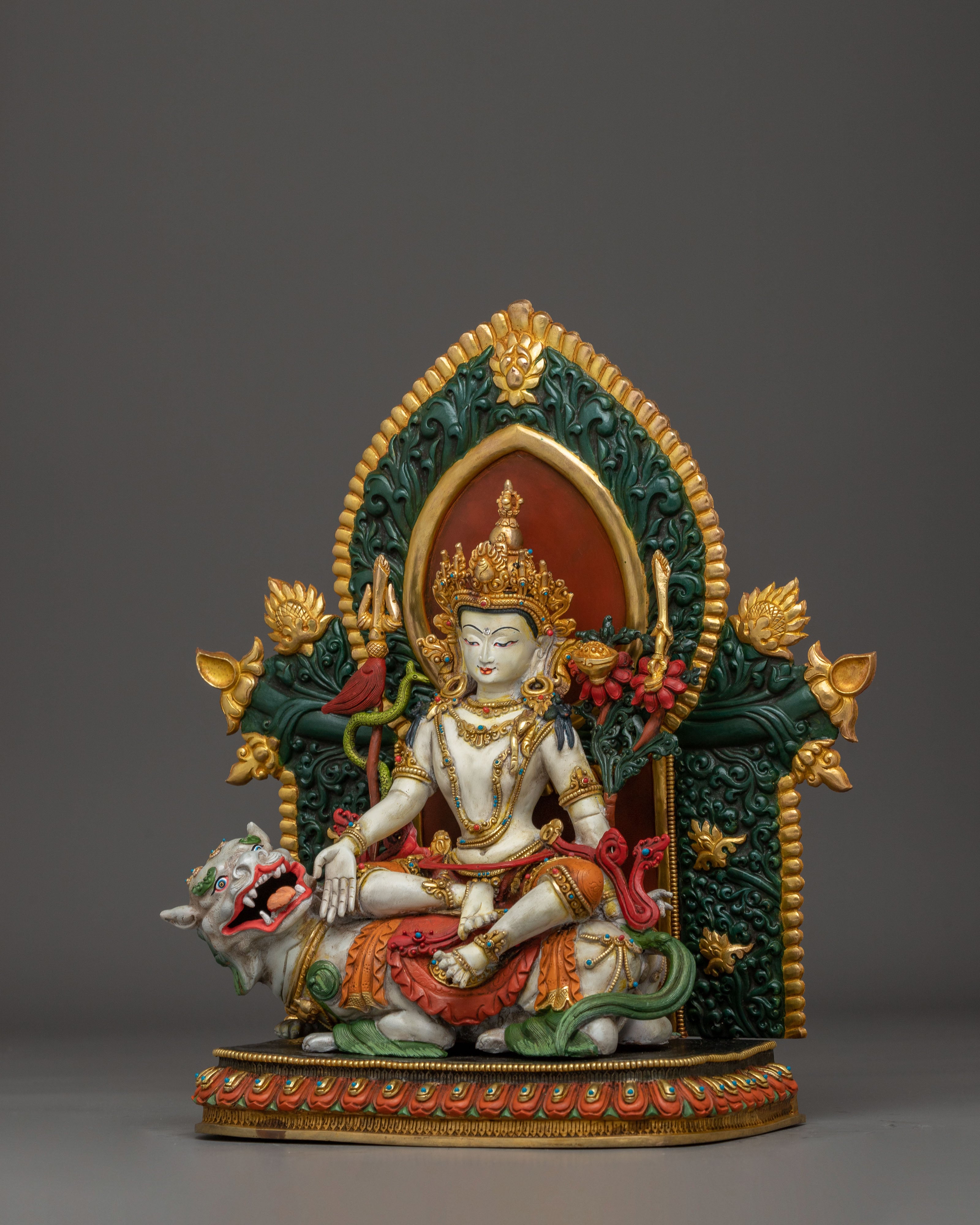 Simhanada Manjushri Statue: Supreme Wisdom Bodhisattva