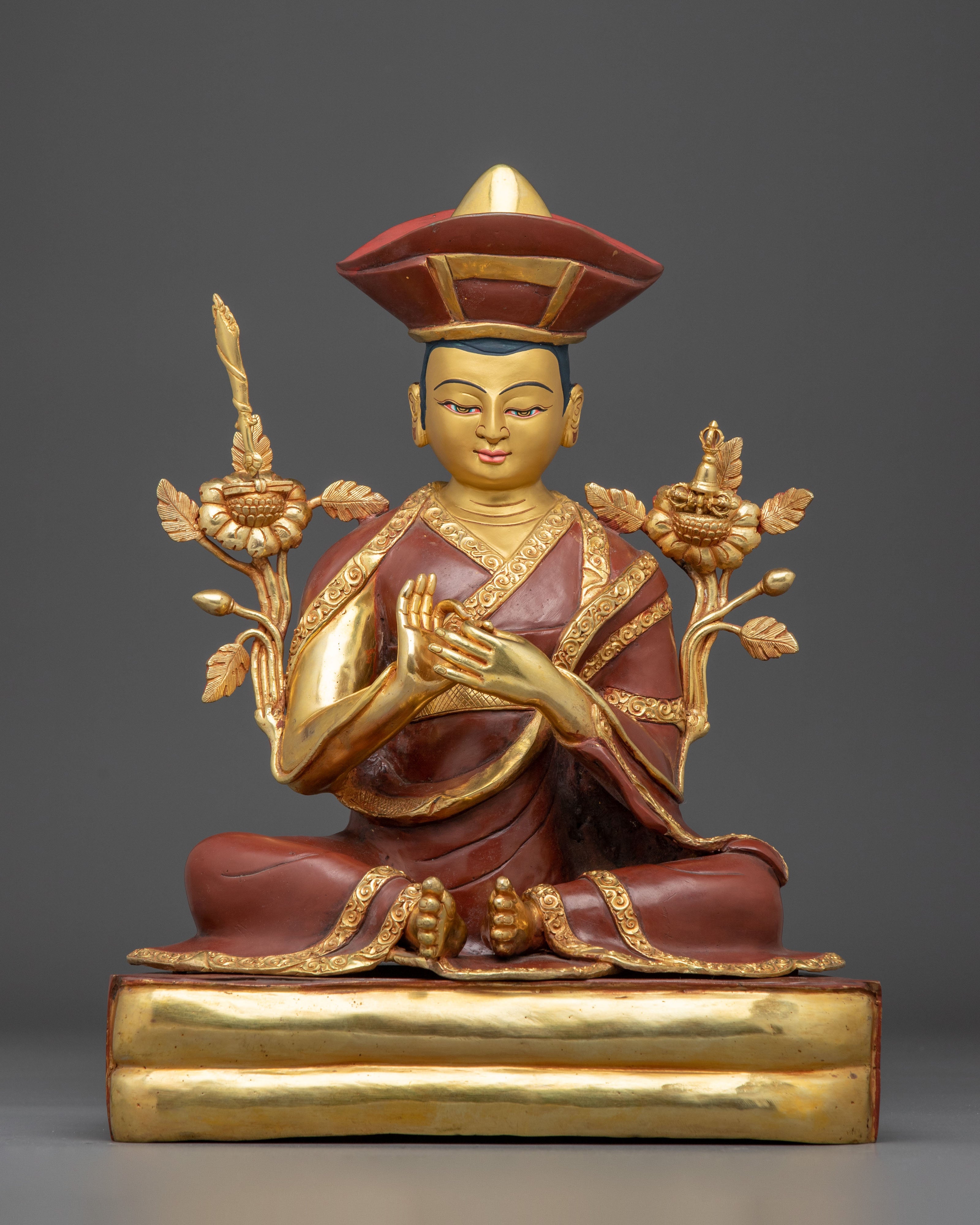 Handcrafted Copper Statue of Nyamme Sherab Gyaltsen