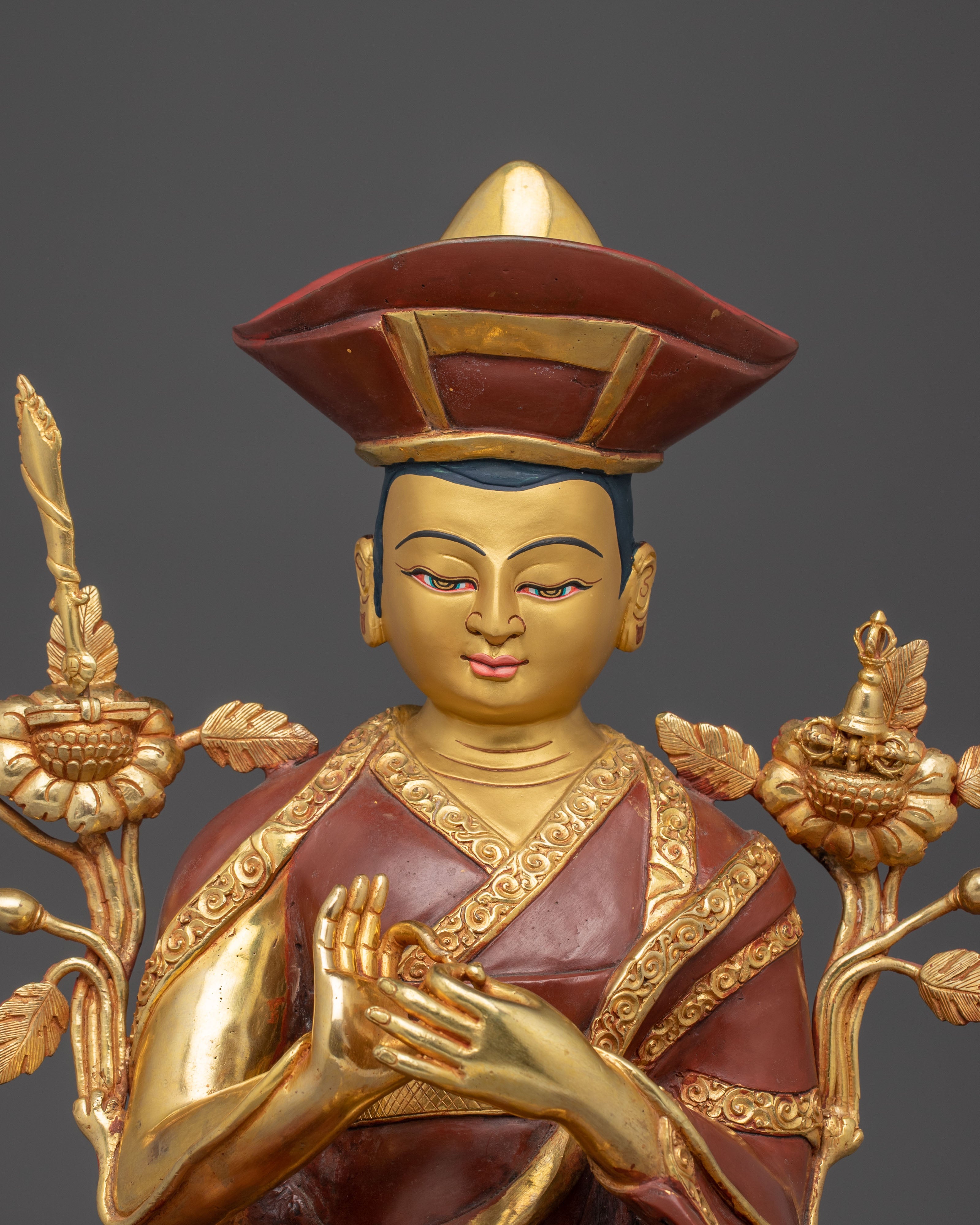 Handcrafted Copper Statue of Nyamme Sherab Gyaltsen