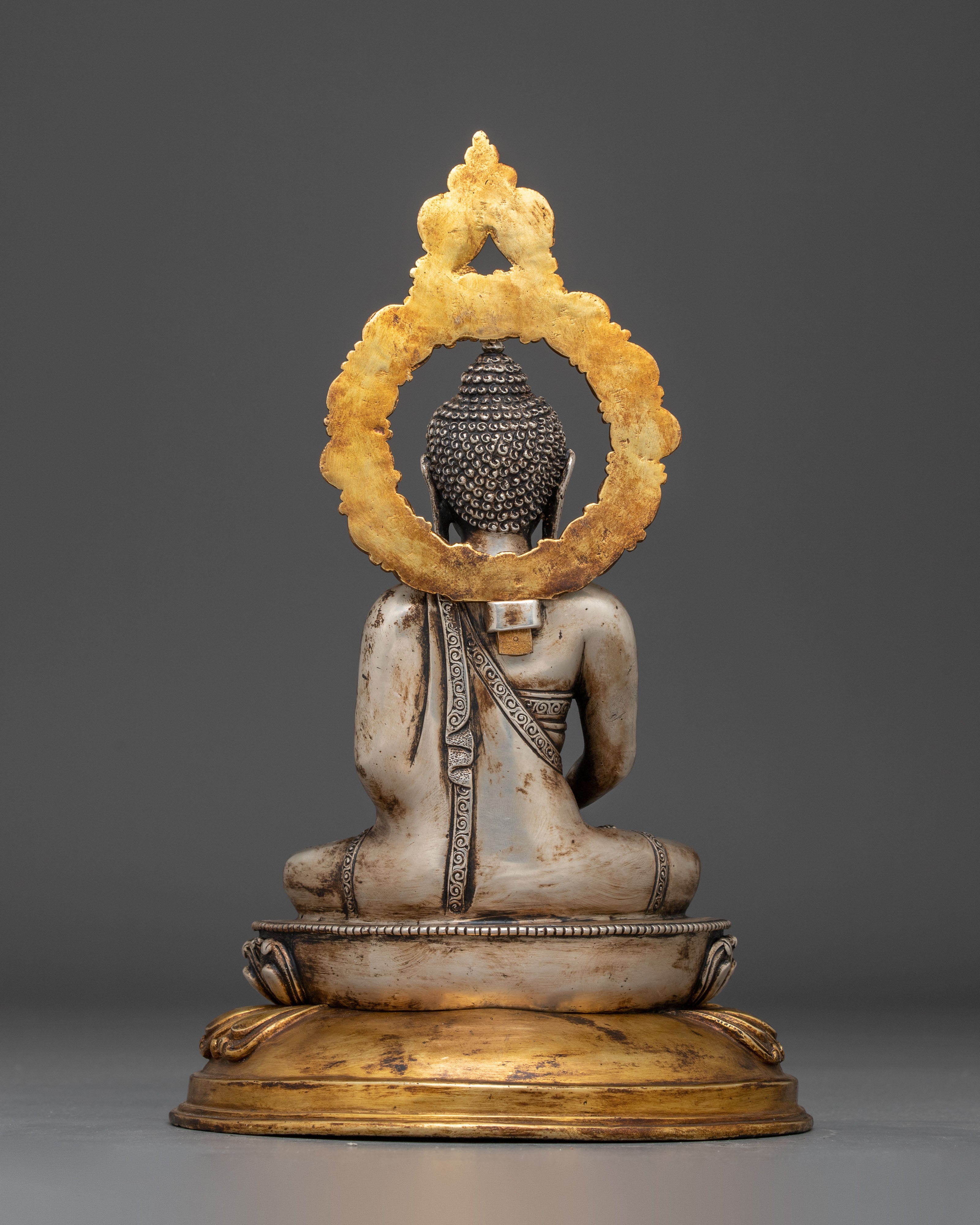 Amitabha Buddha Statue in Silver Plated | Perfect for meditation