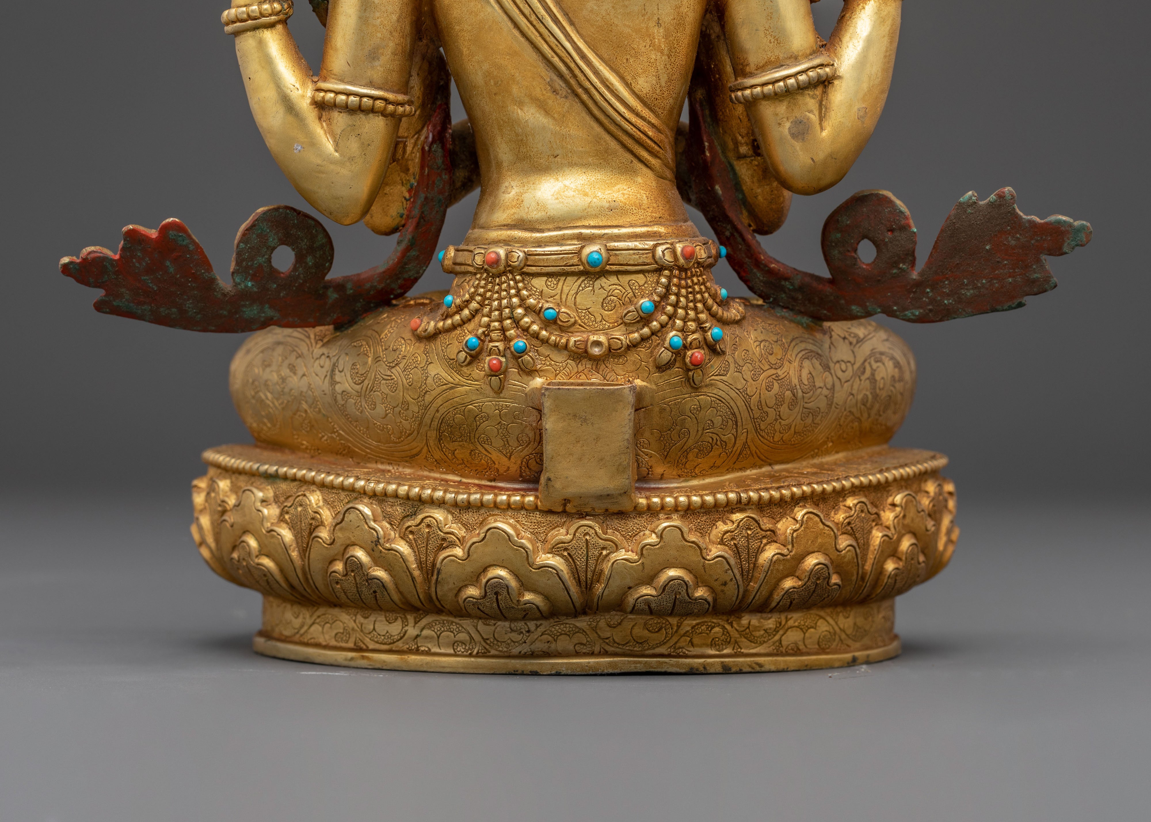 Statue of Chenrezig with Radiant Halo | Bodhisattva of Compassion