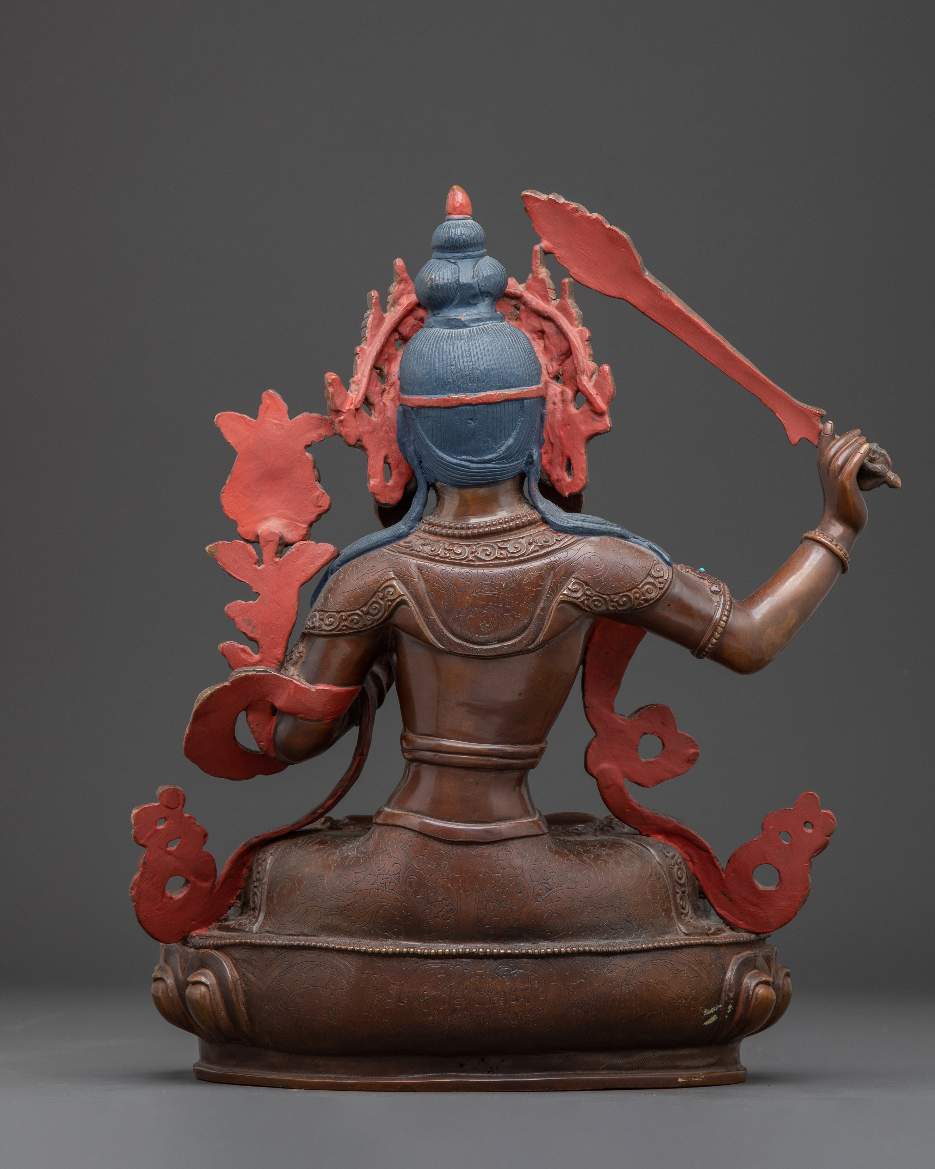 Handmade Statue of Manjushri: The Wisdom Bodhisattva
