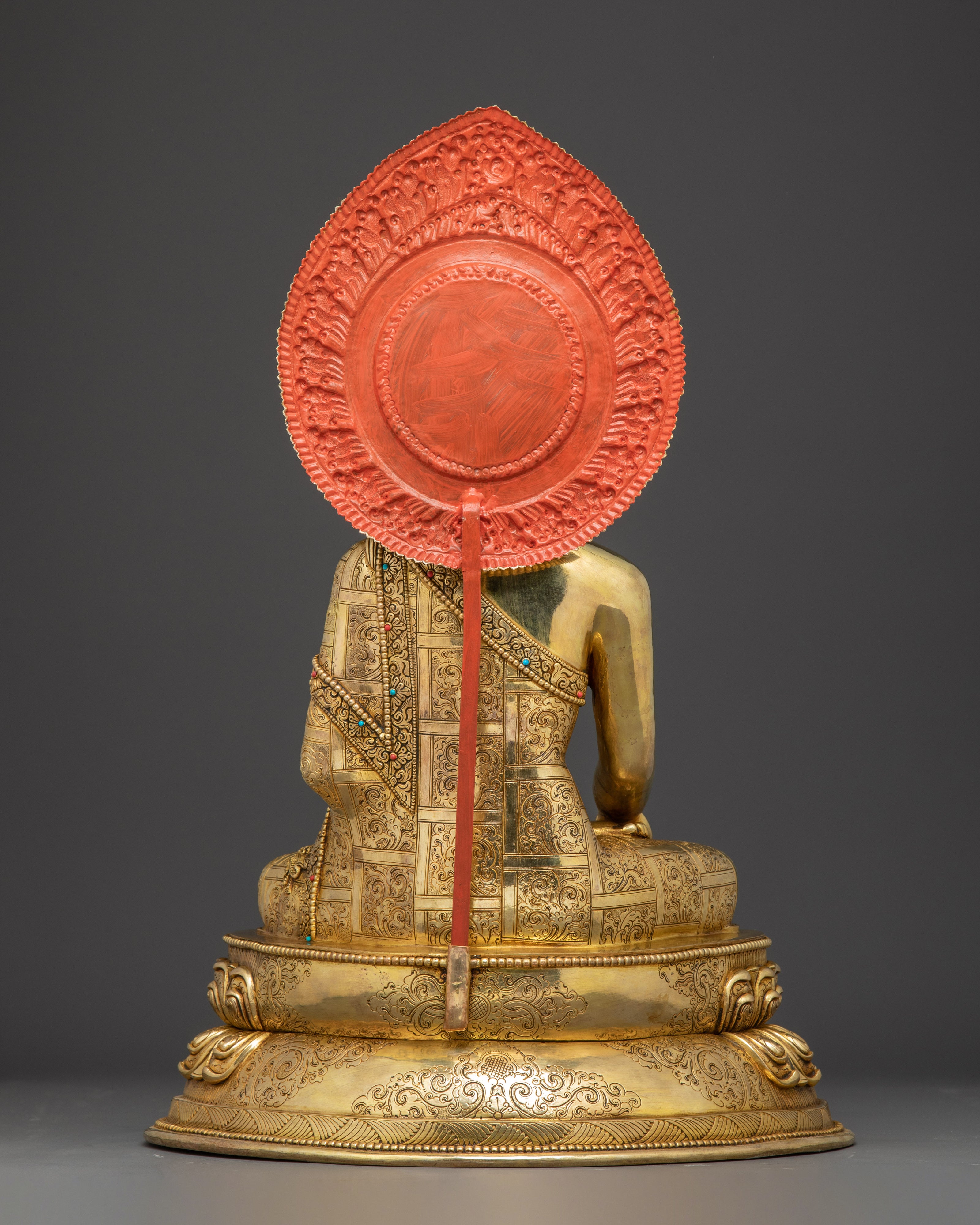 Golden Shakyamuni Buddha Copper Art for Meditation