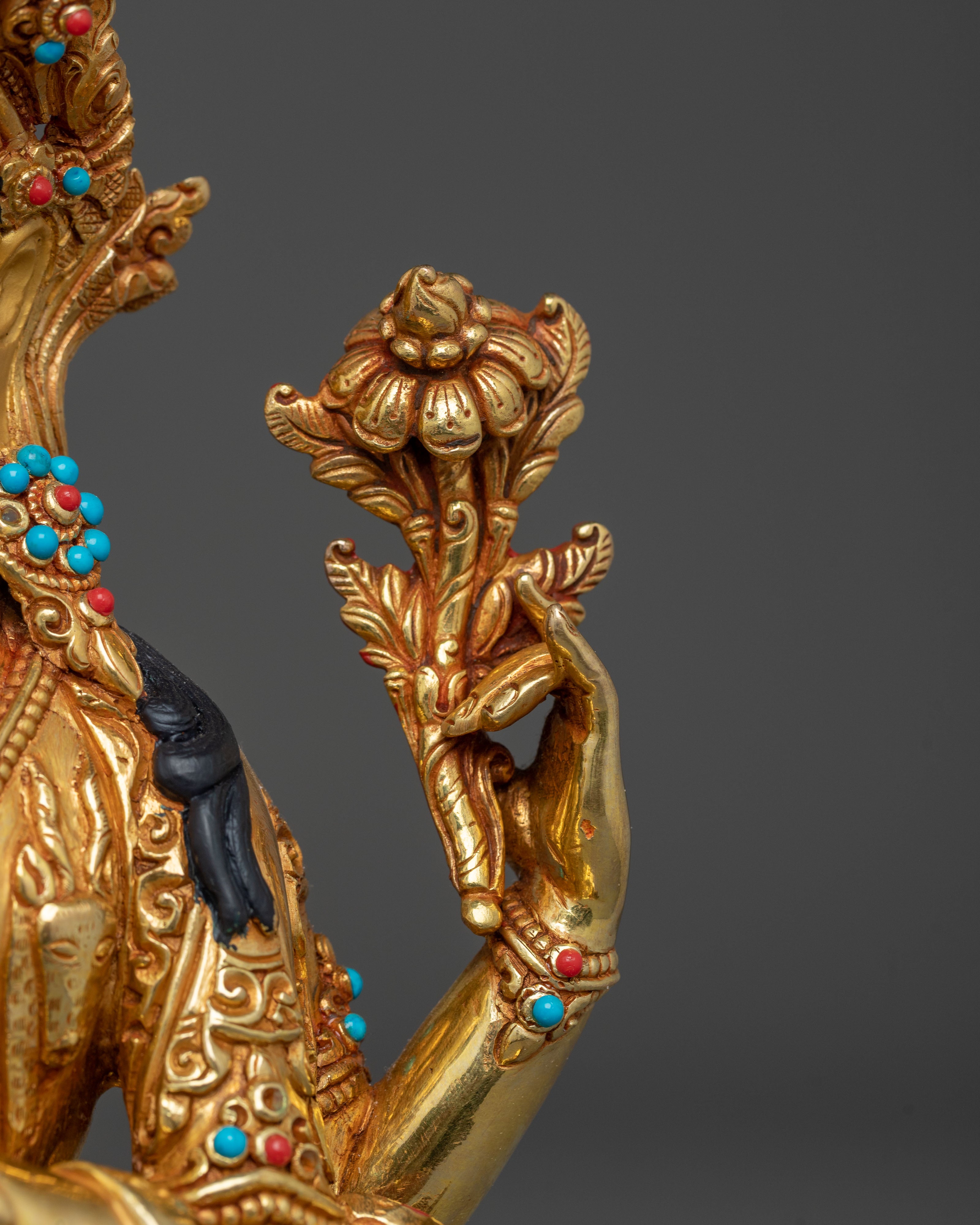 Handcrafted Chenrezig Statue: The Compassionate Bodhisattva