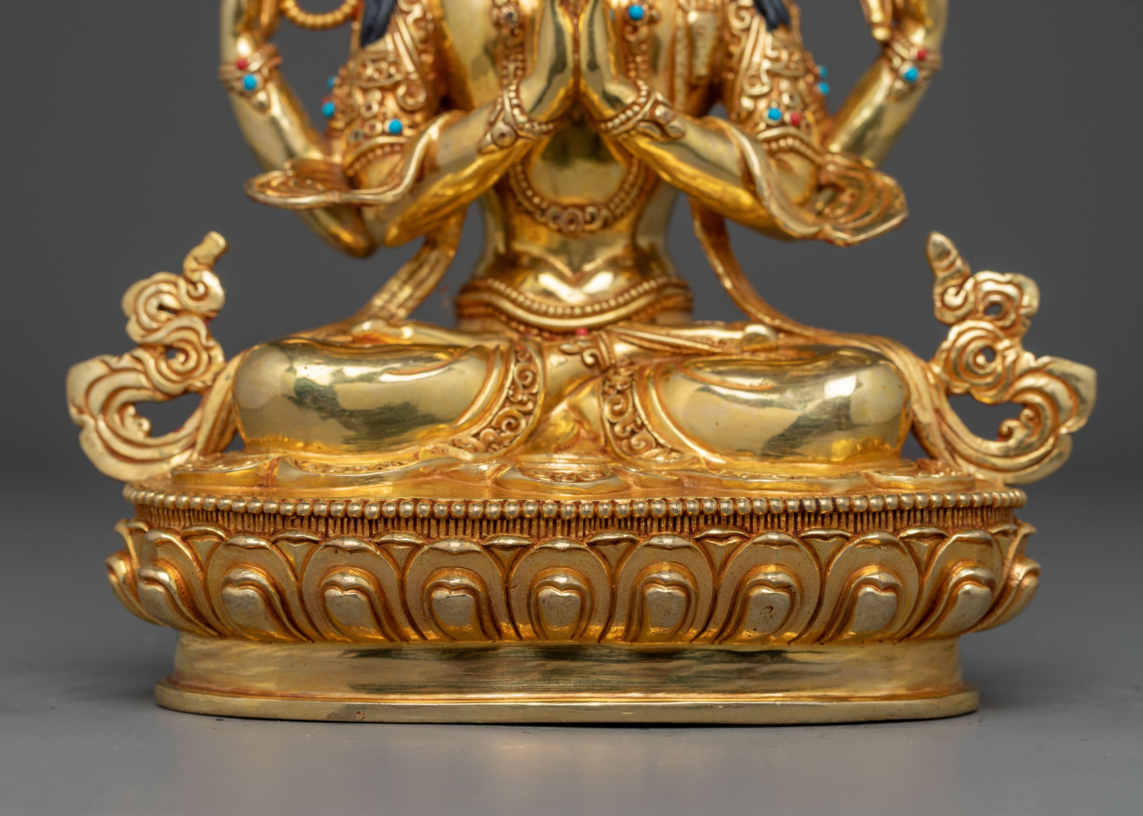 Handcrafted Chenrezig Statue: The Compassionate Bodhisattva