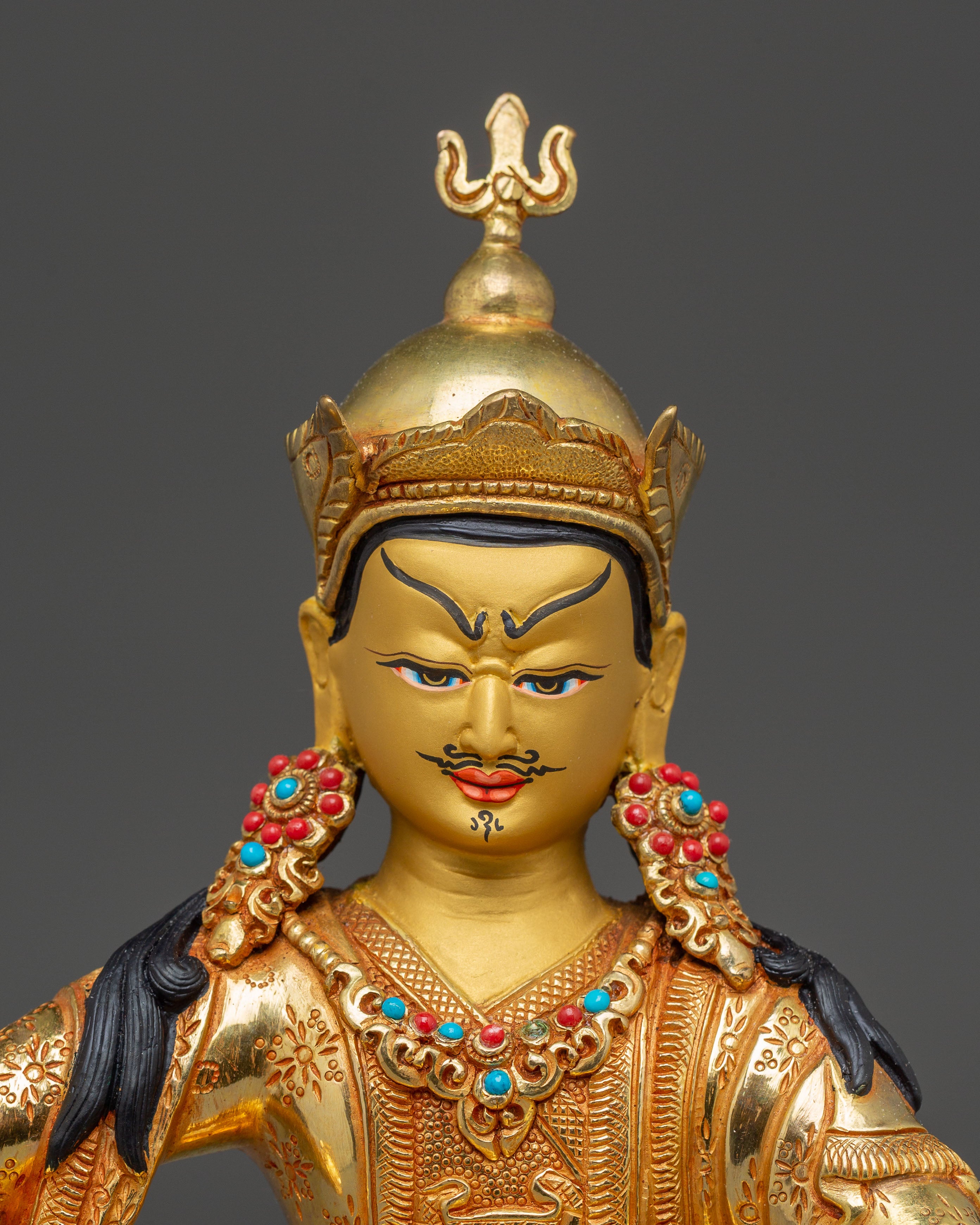 Statue of Guru Rinpoche with Consort | Lotus Born Guru