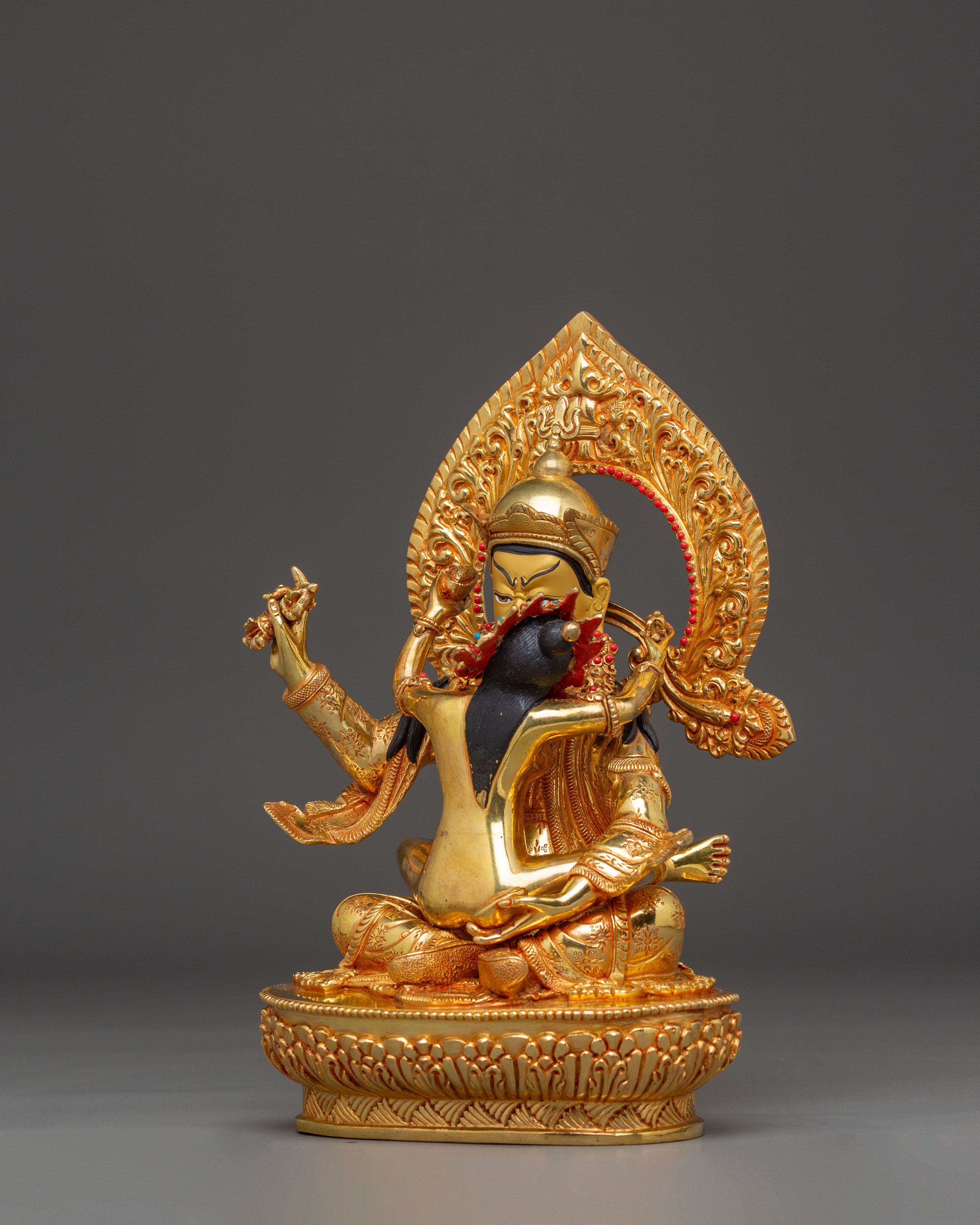 Statue of Guru Rinpoche with Consort | Lotus Born Guru