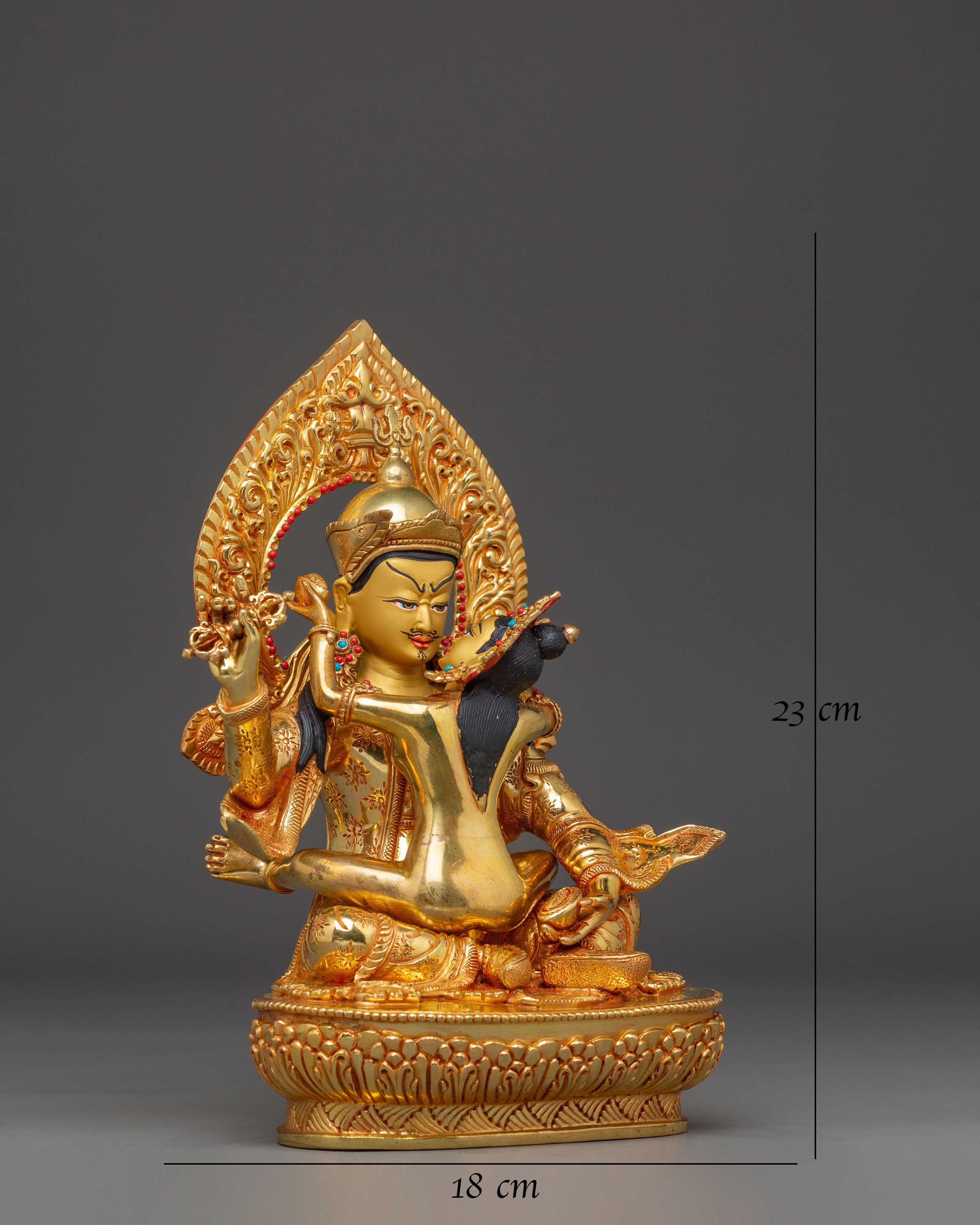 Statue of Guru Rinpoche with Consort | Lotus Born Guru